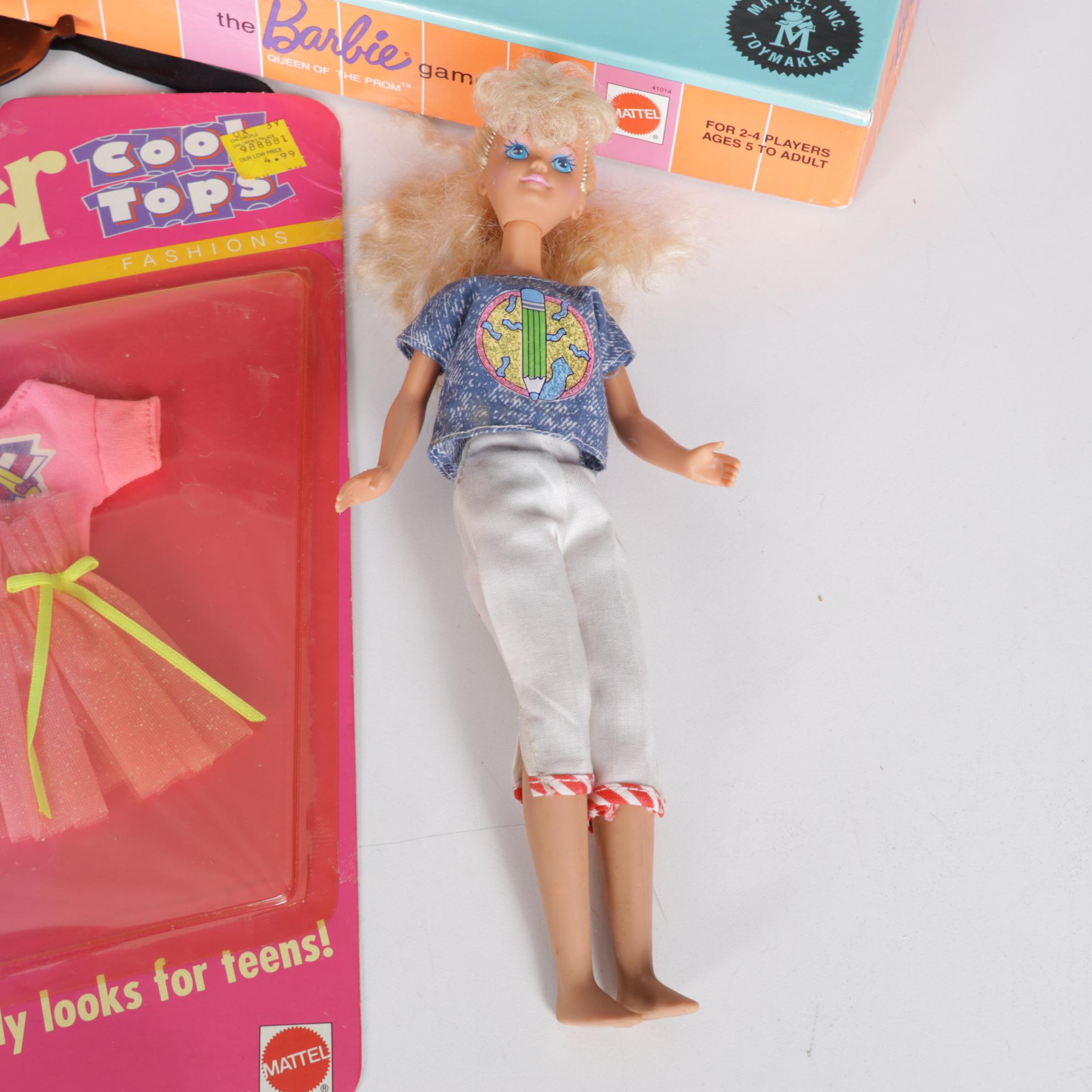 1987 Barbie with Accessories and Board Game, Late 20th Century