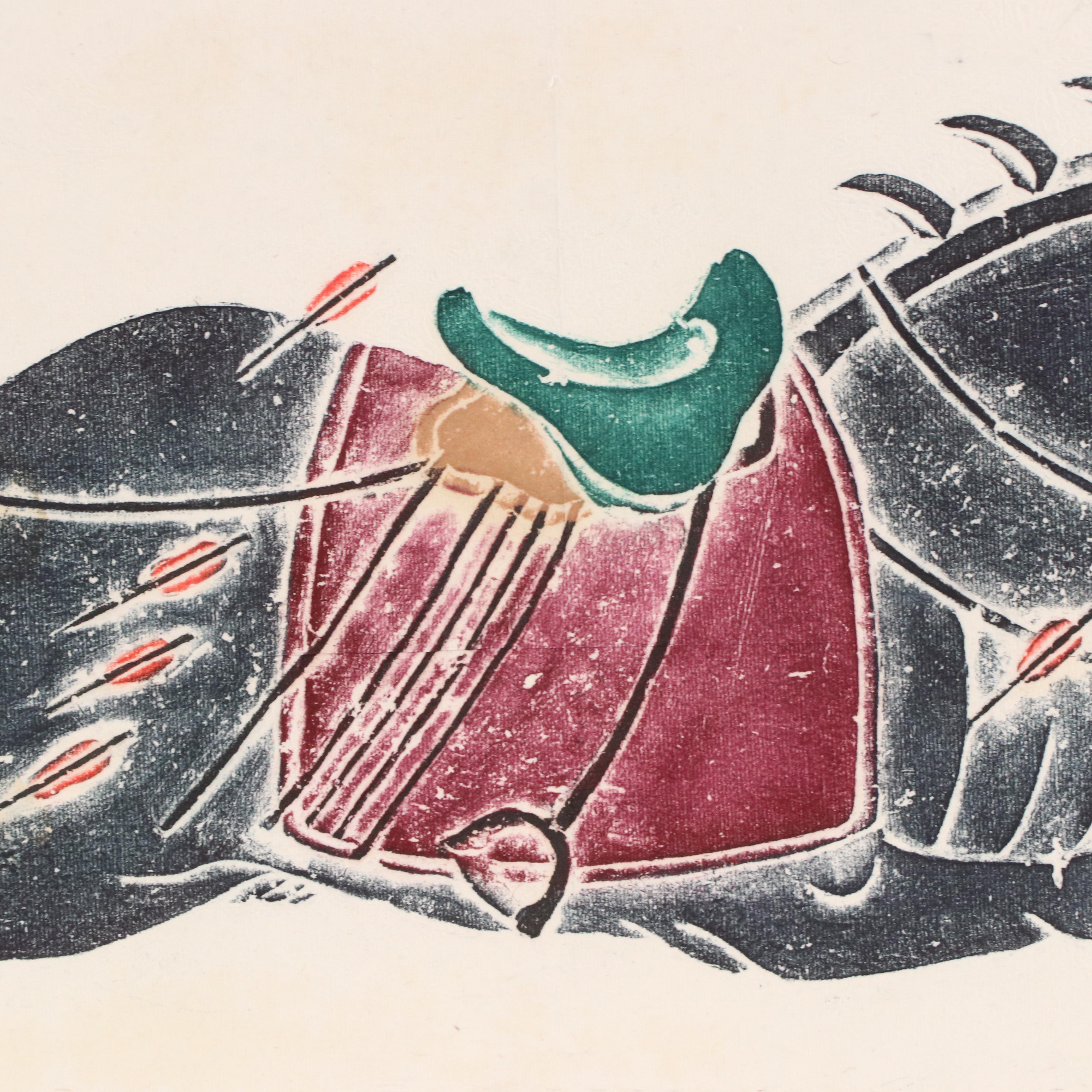 Relief Print of Running Horse