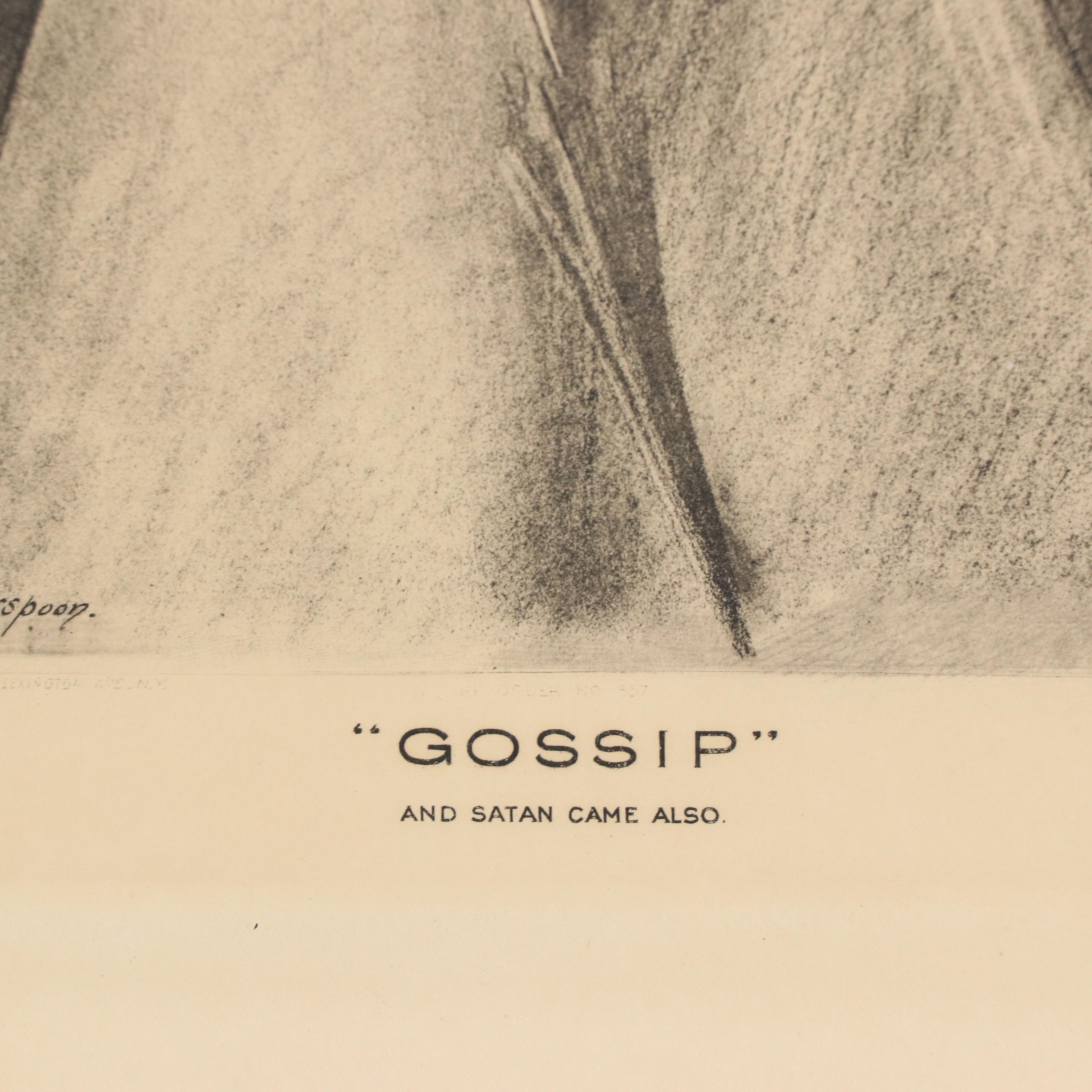 Etching After George Wotherspoon "Gossip and Satan Came Also"