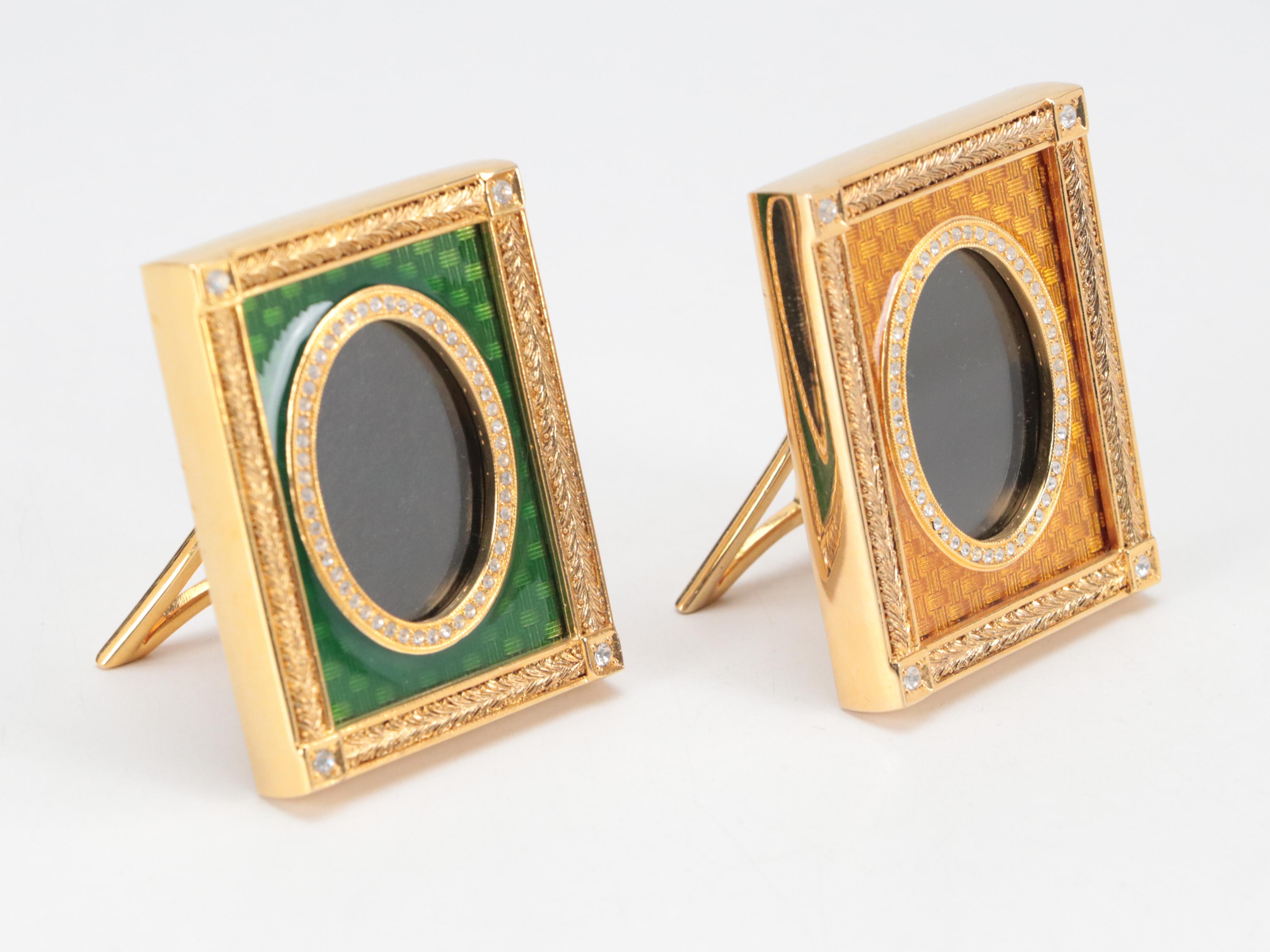 Fabergé Embellished Guilloché Enamel Miniature Picture Frame