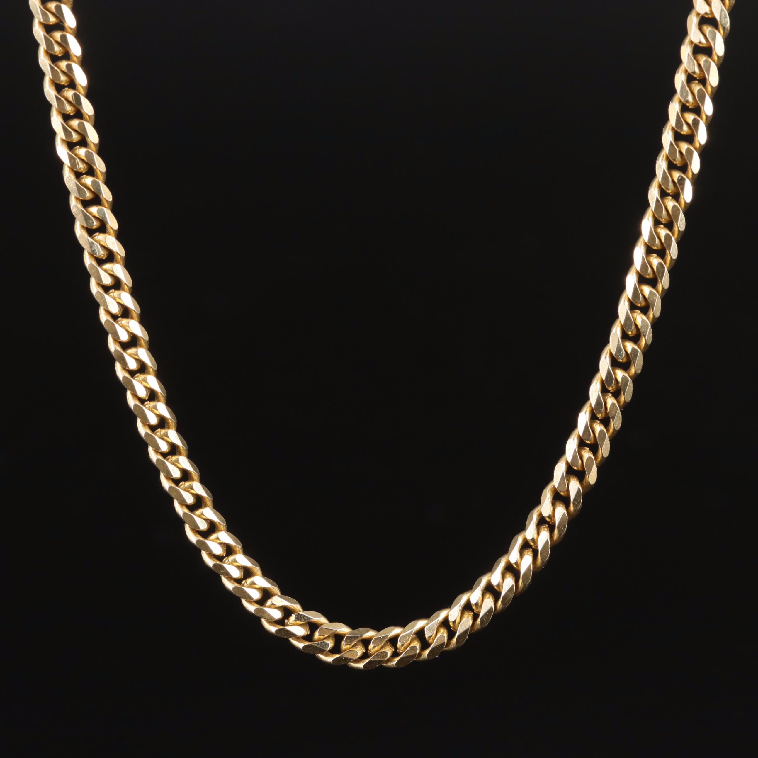 14K Curb Chain Nekclace