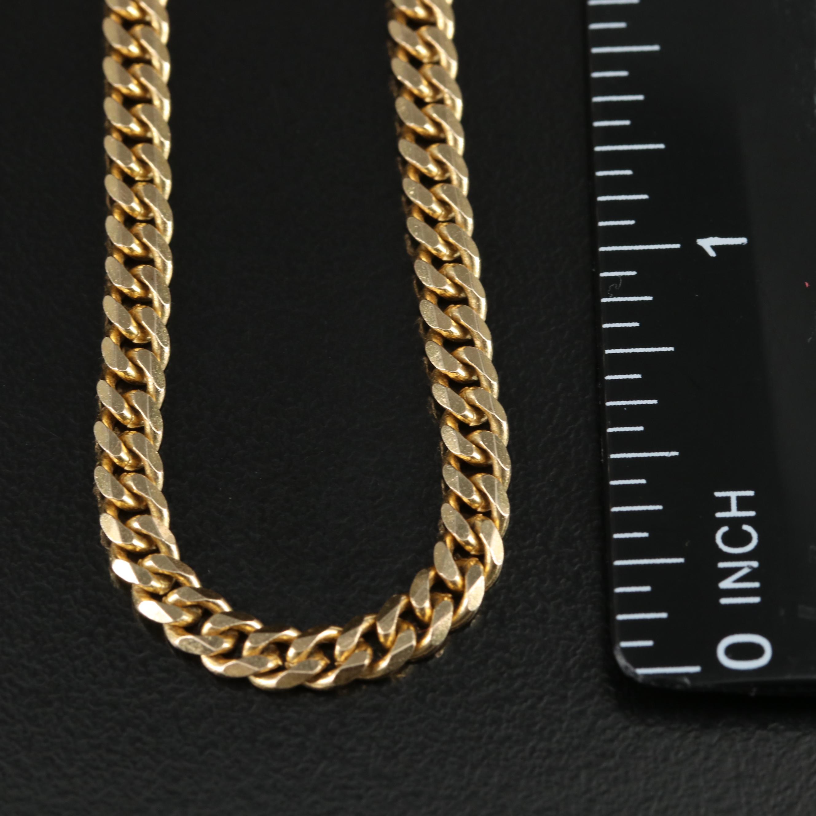 14K Curb Chain Nekclace