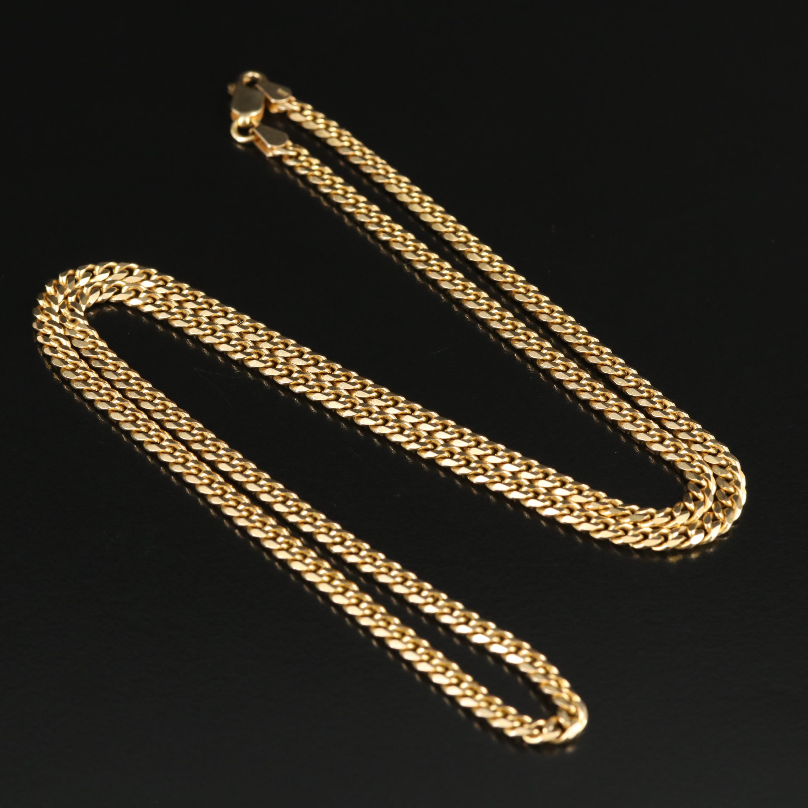 14K Curb Chain Nekclace