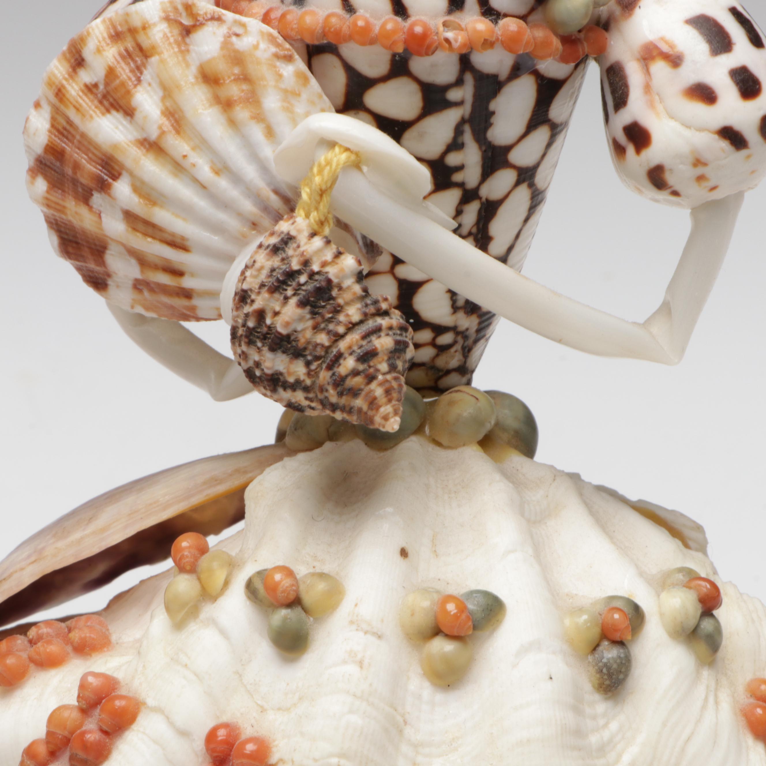 Marine Folk Art Seashell Figurines