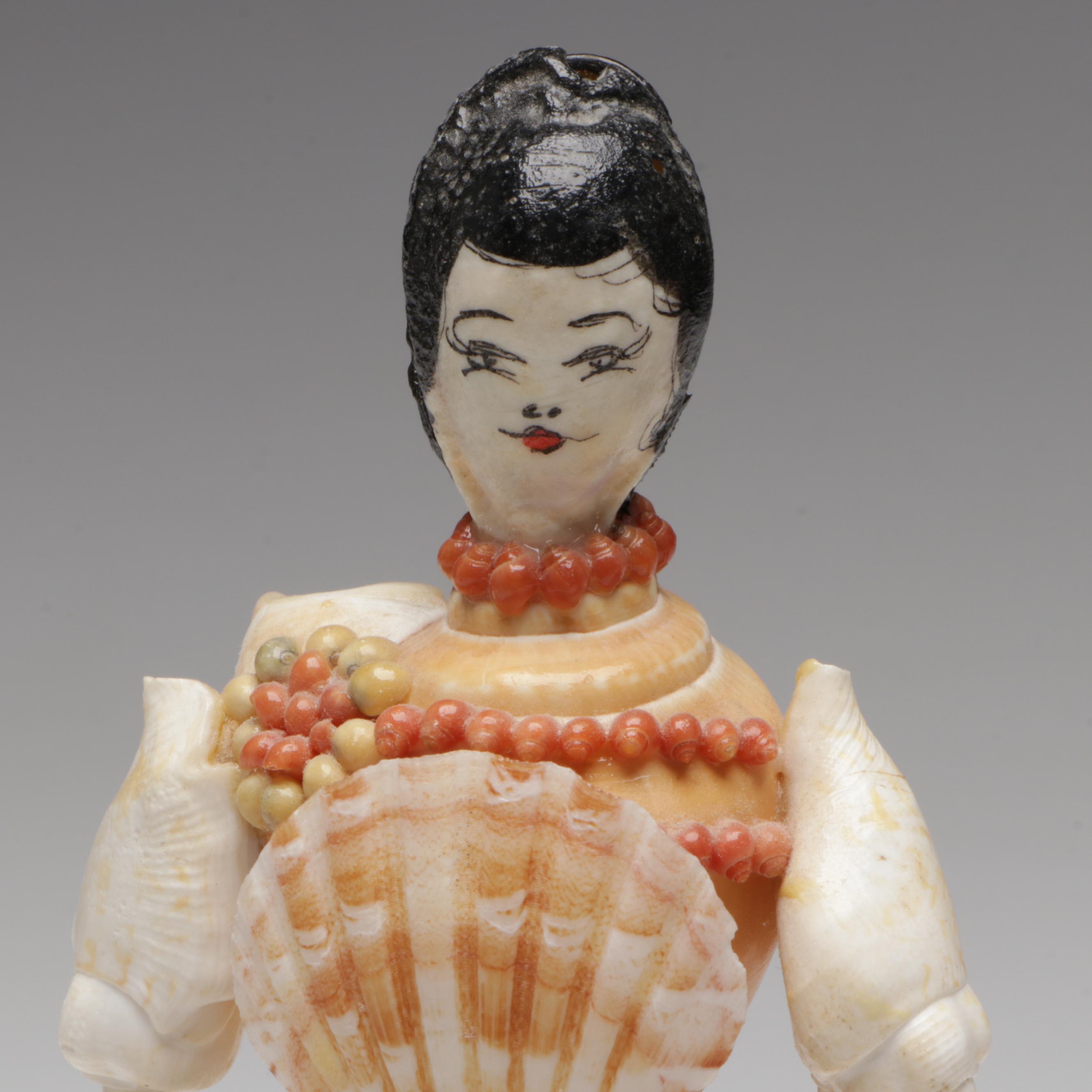 Marine Folk Art Seashell Figurines