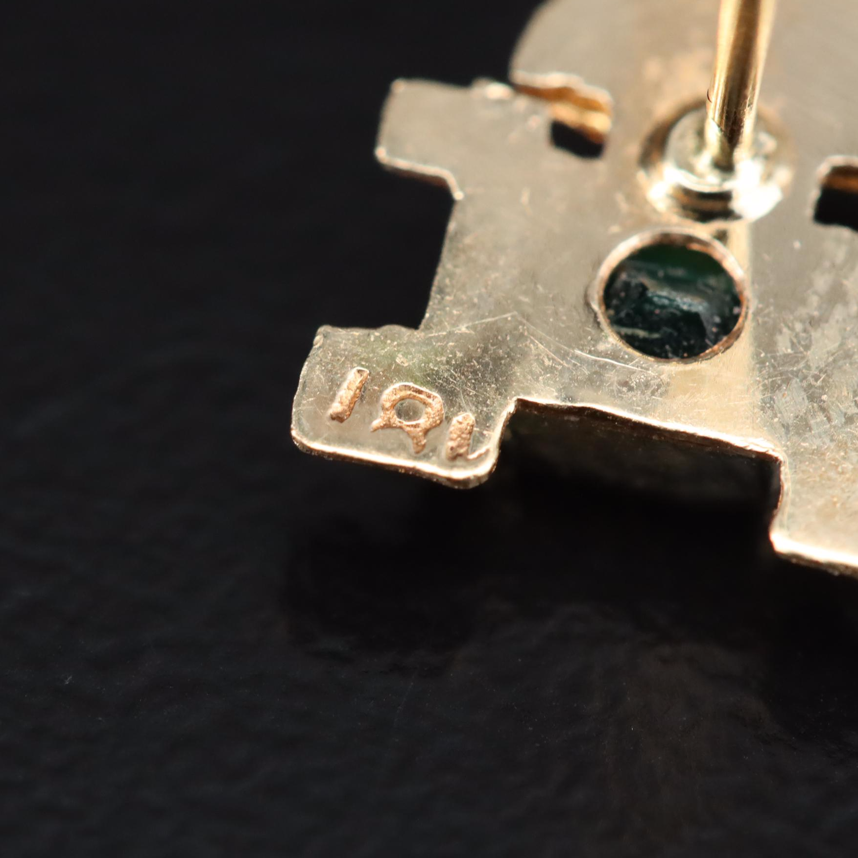 Mesoamerican Style 18K Emerald Earrings