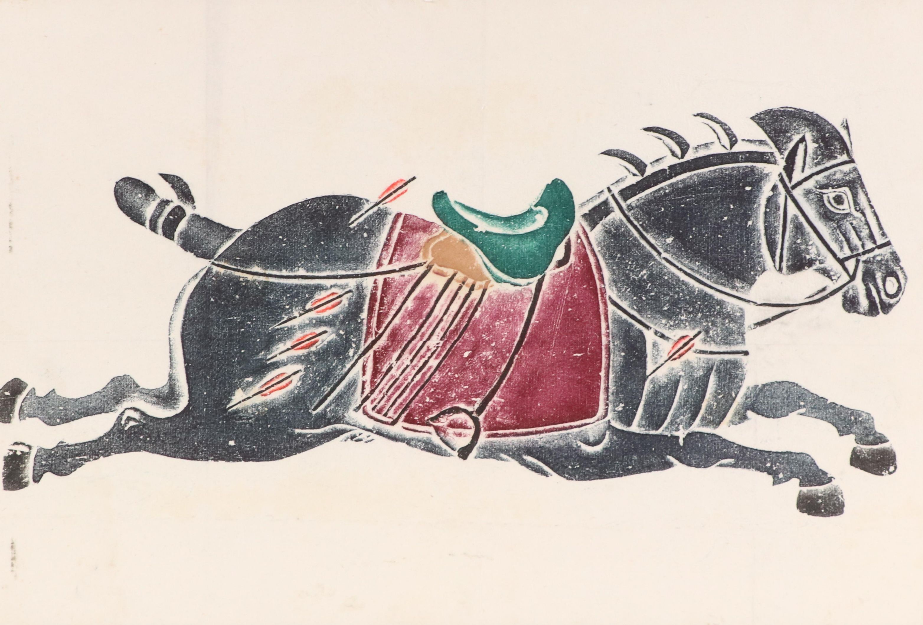 Relief Print of Running Horse