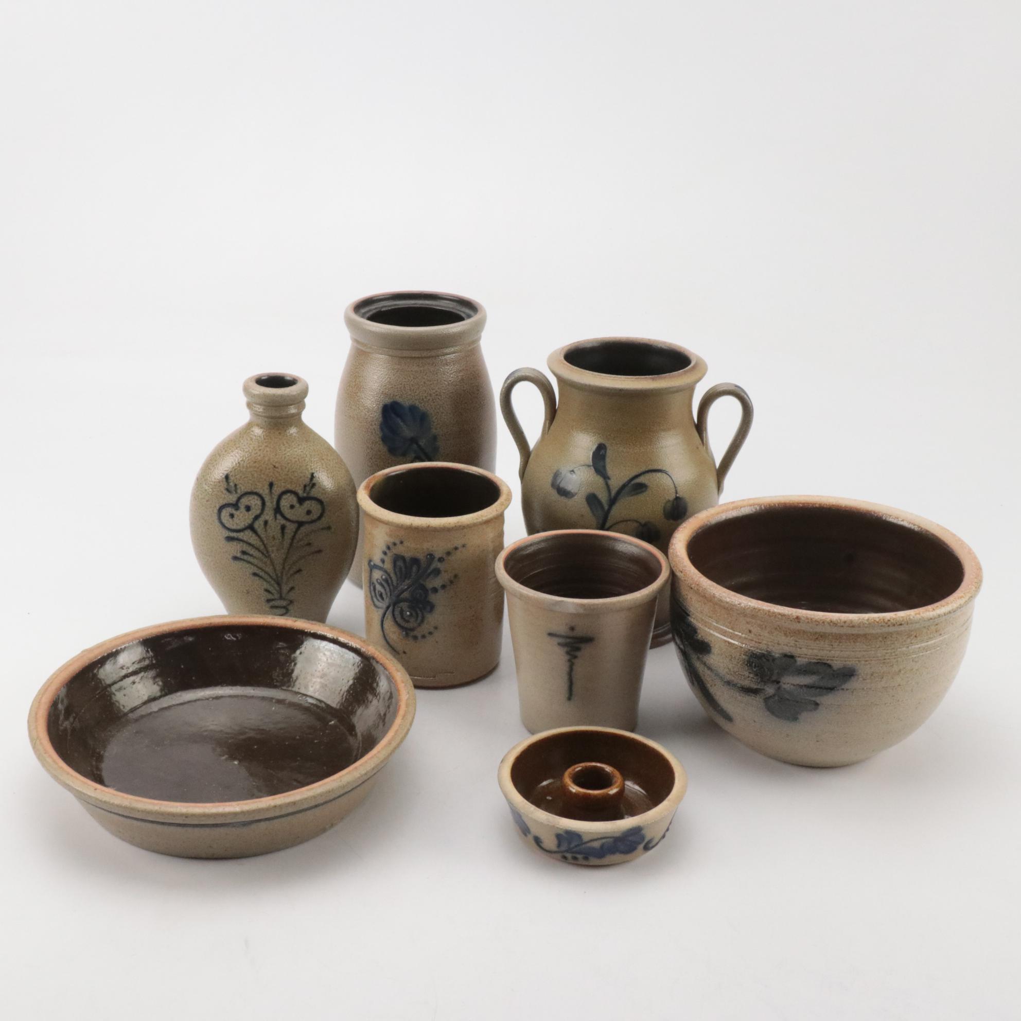 Rowe Pottery with Other Stoneware Bowl, Vase, Crocks, Planters and More