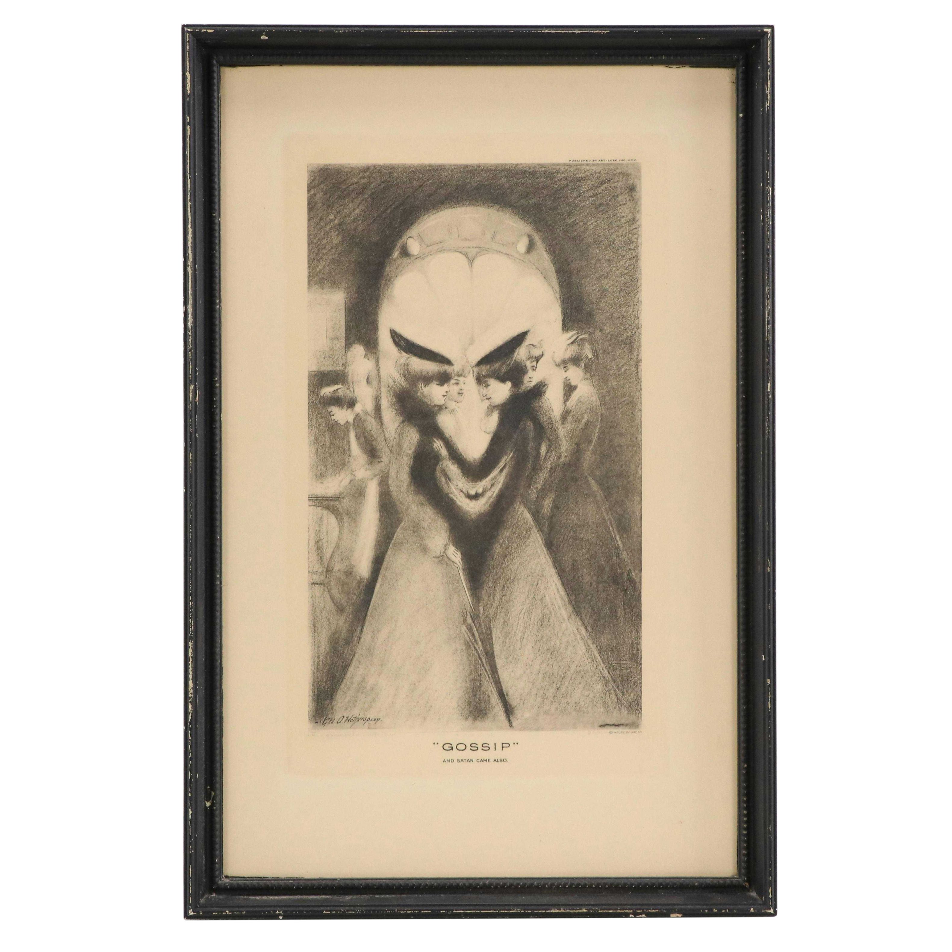 Etching After George Wotherspoon "Gossip and Satan Came Also"