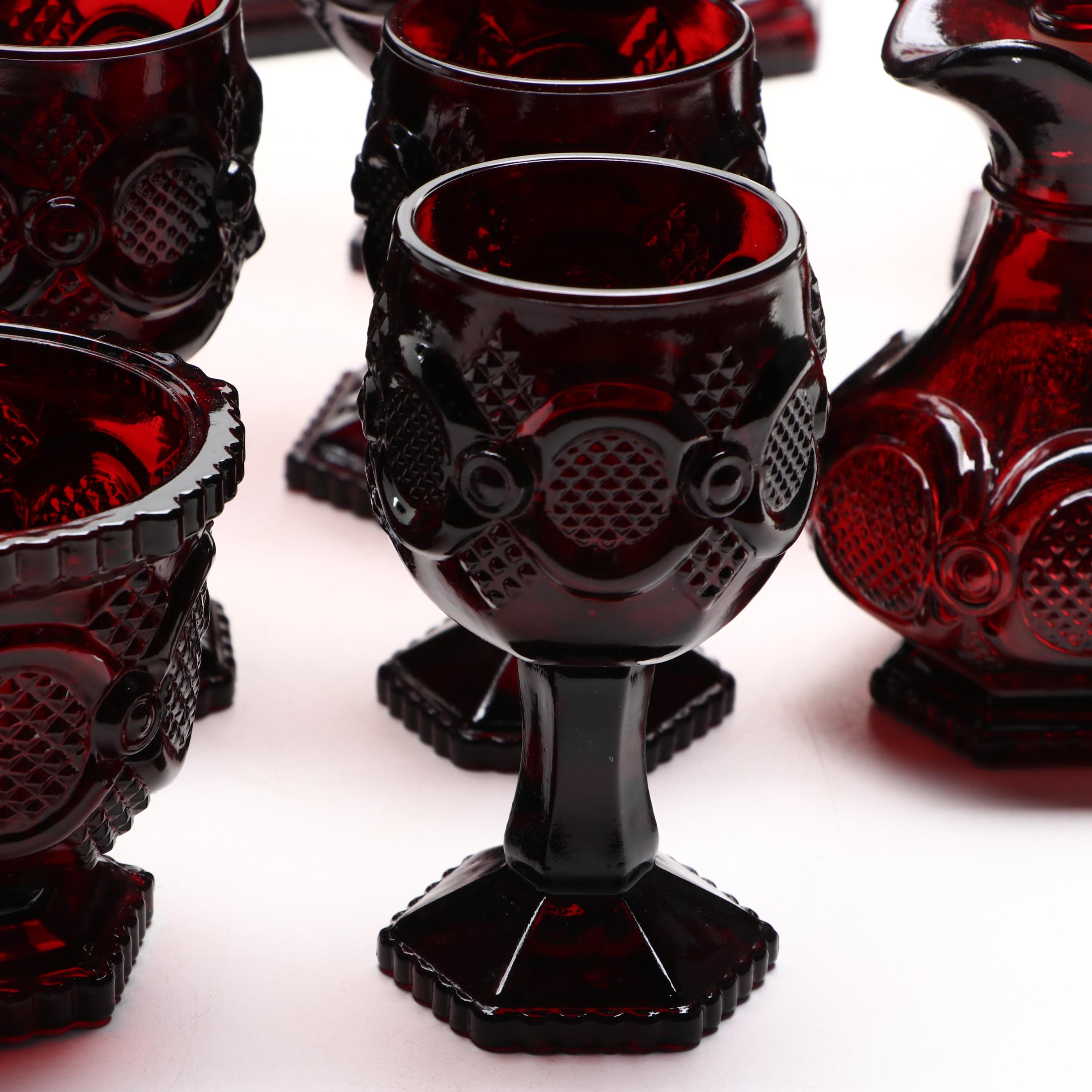 Avon Cape Cod Ruby Glass Collection