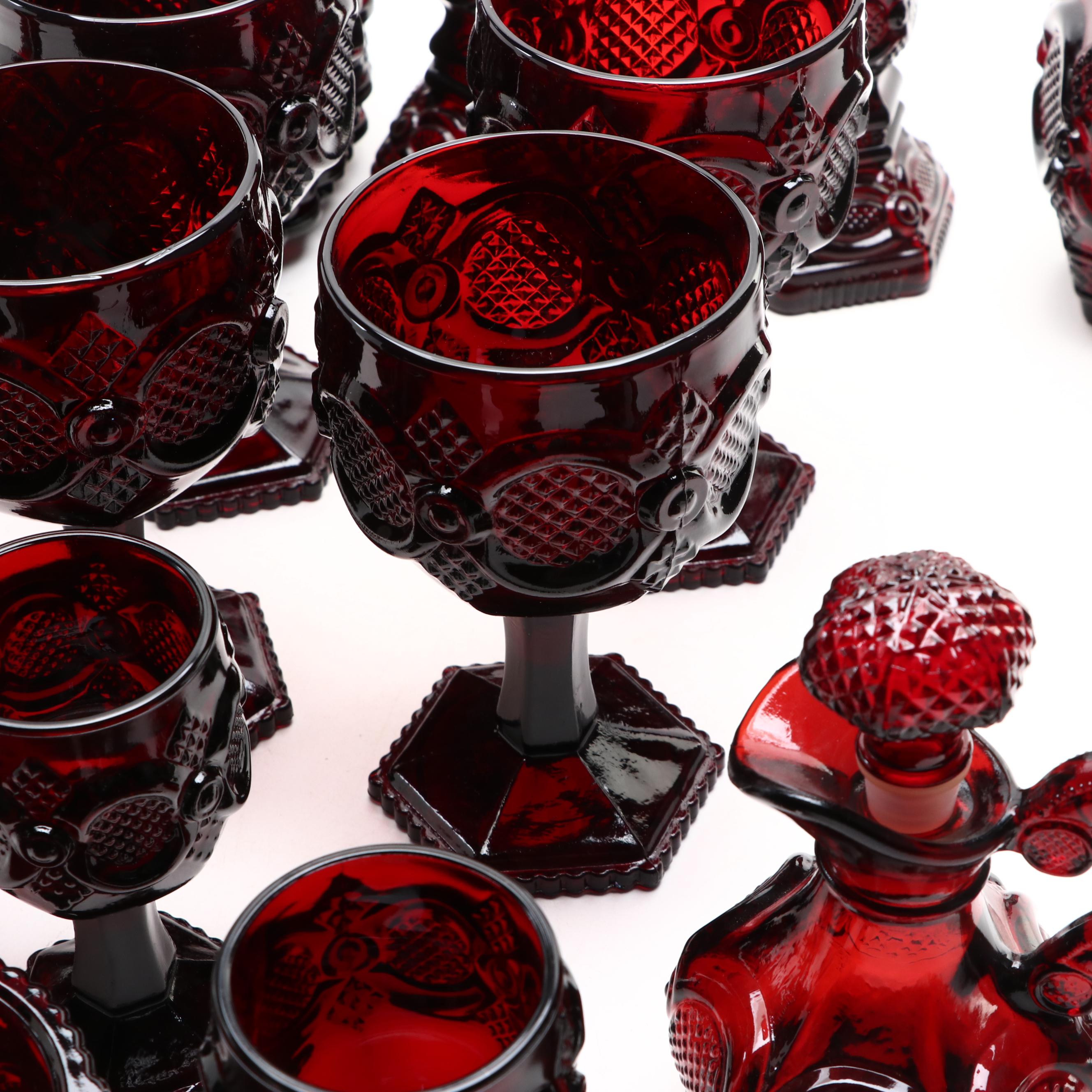 Avon Cape Cod Ruby Glass Collection
