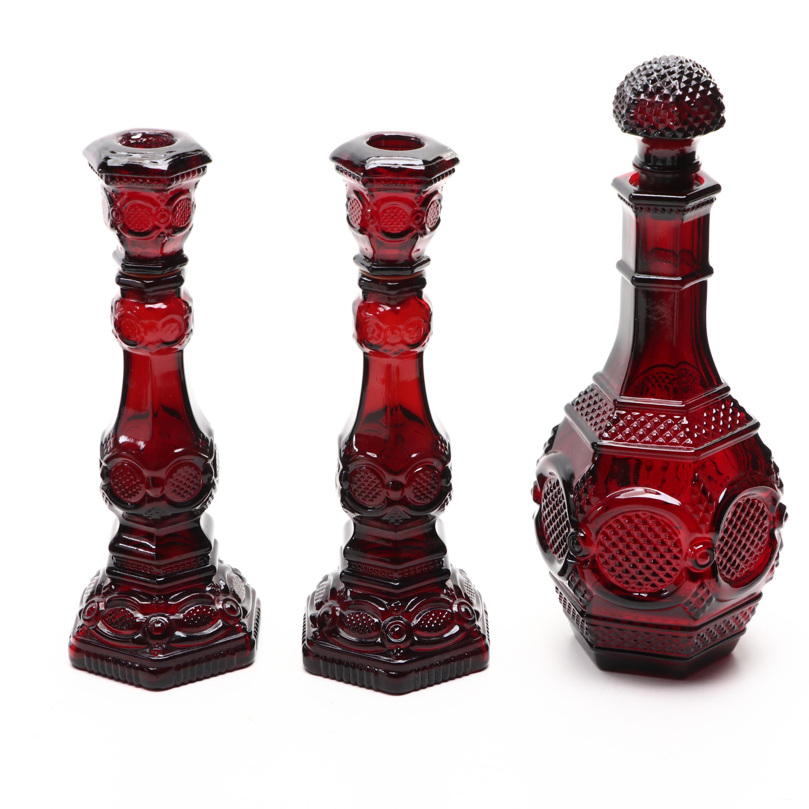 Avon Cape Cod Ruby Glass Collection
