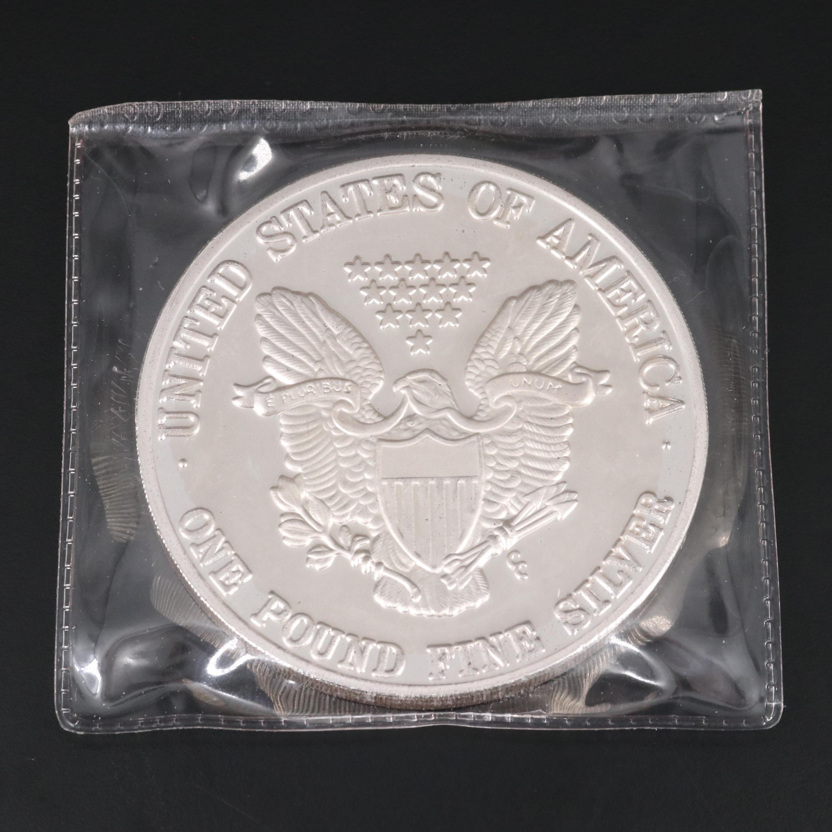 1994 One Troy Pound Silver Bullion Round