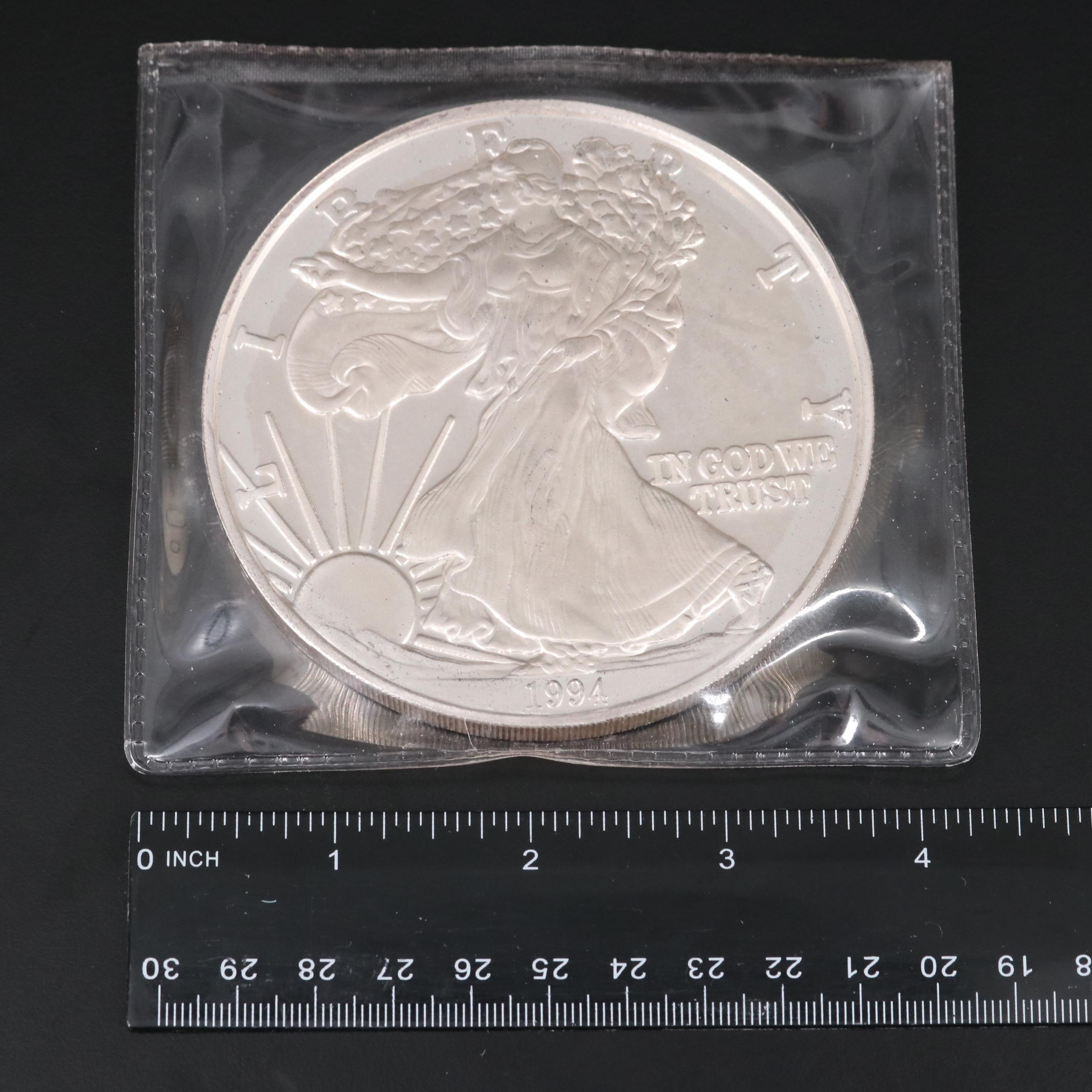 1994 One Troy Pound Silver Bullion Round