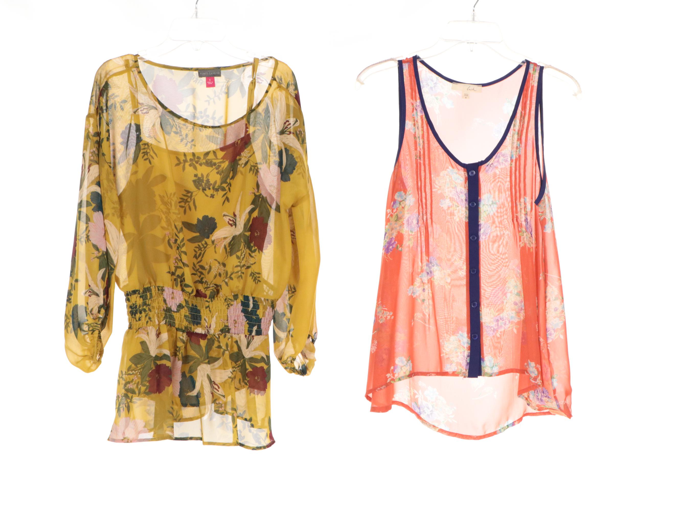 Talbots, Lush & More Patterned Tank Blouses, Vince Camuto Floral Blouse, More