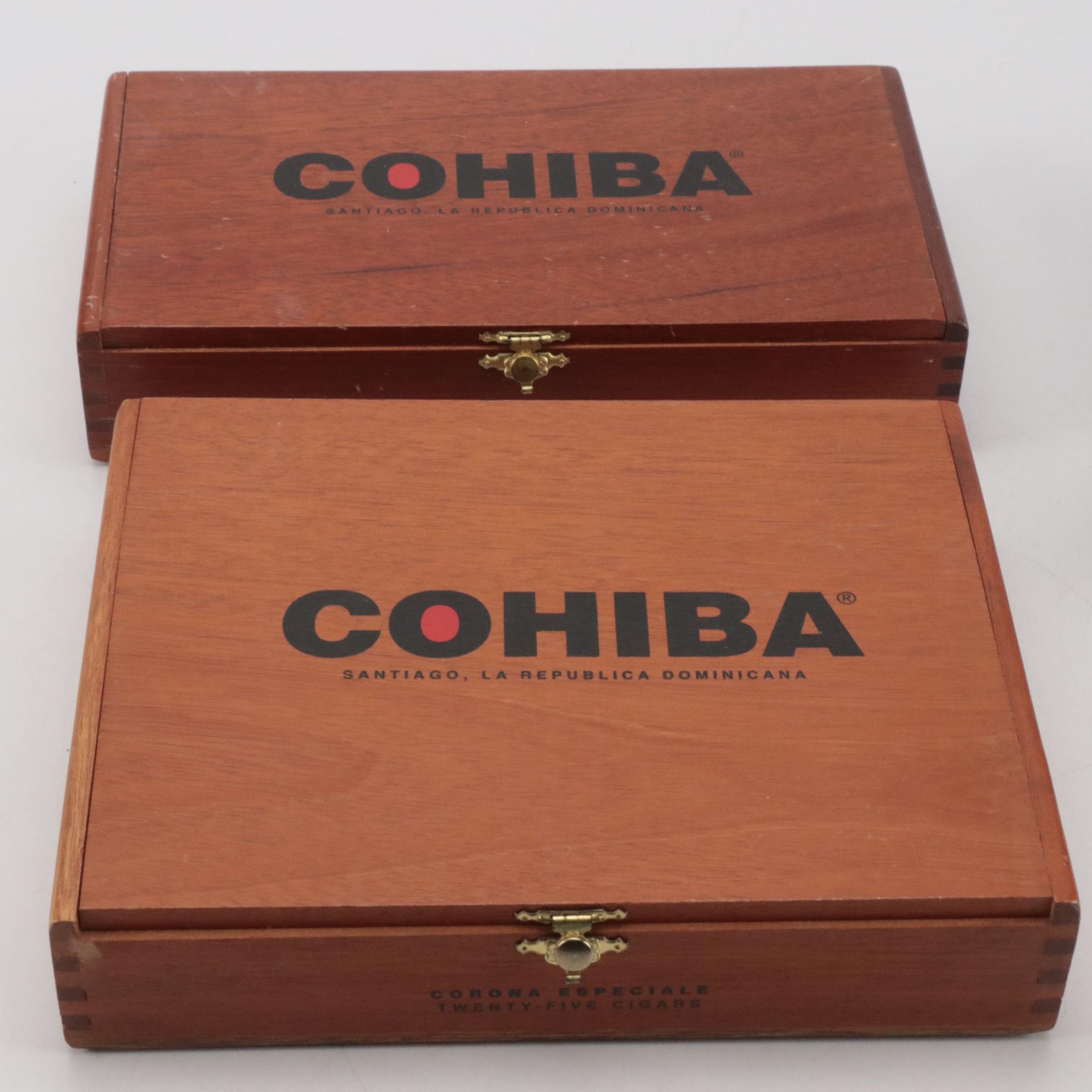 Cohiba, Padrón, and Tabacalera A. Fuente y Cia. Wooden Cigar Boxes
