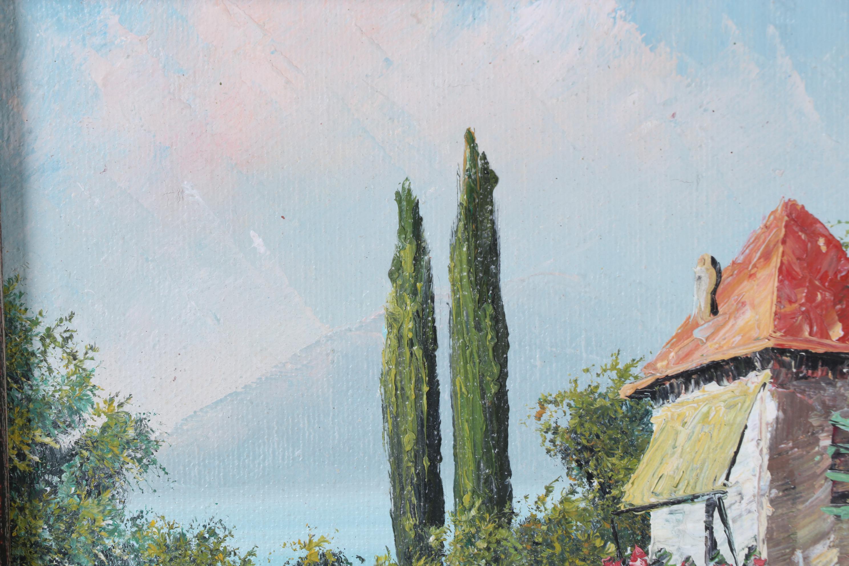 Rossini Landscape Oil Painting of Seaside Villa