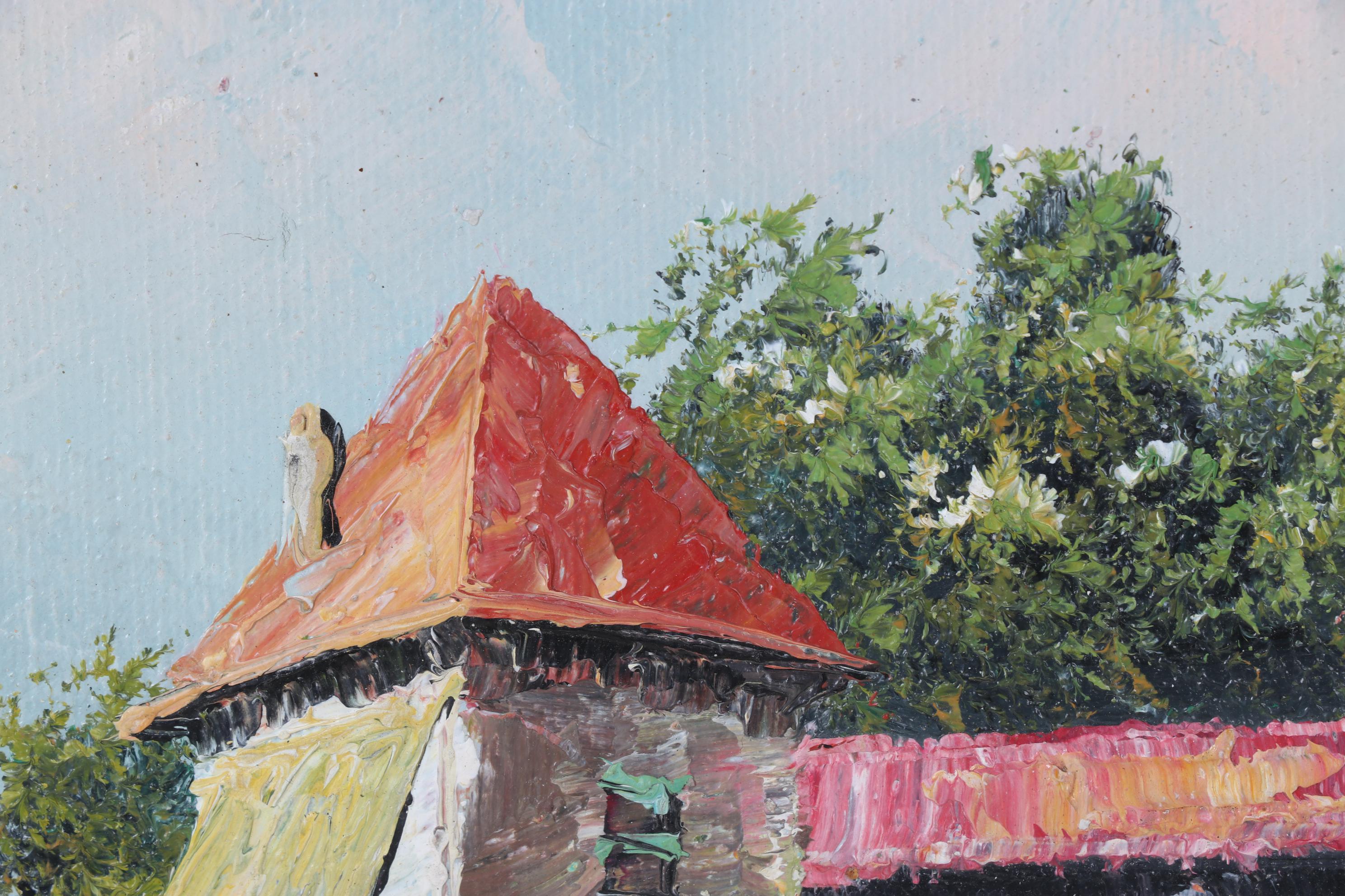 Rossini Landscape Oil Painting of Seaside Villa