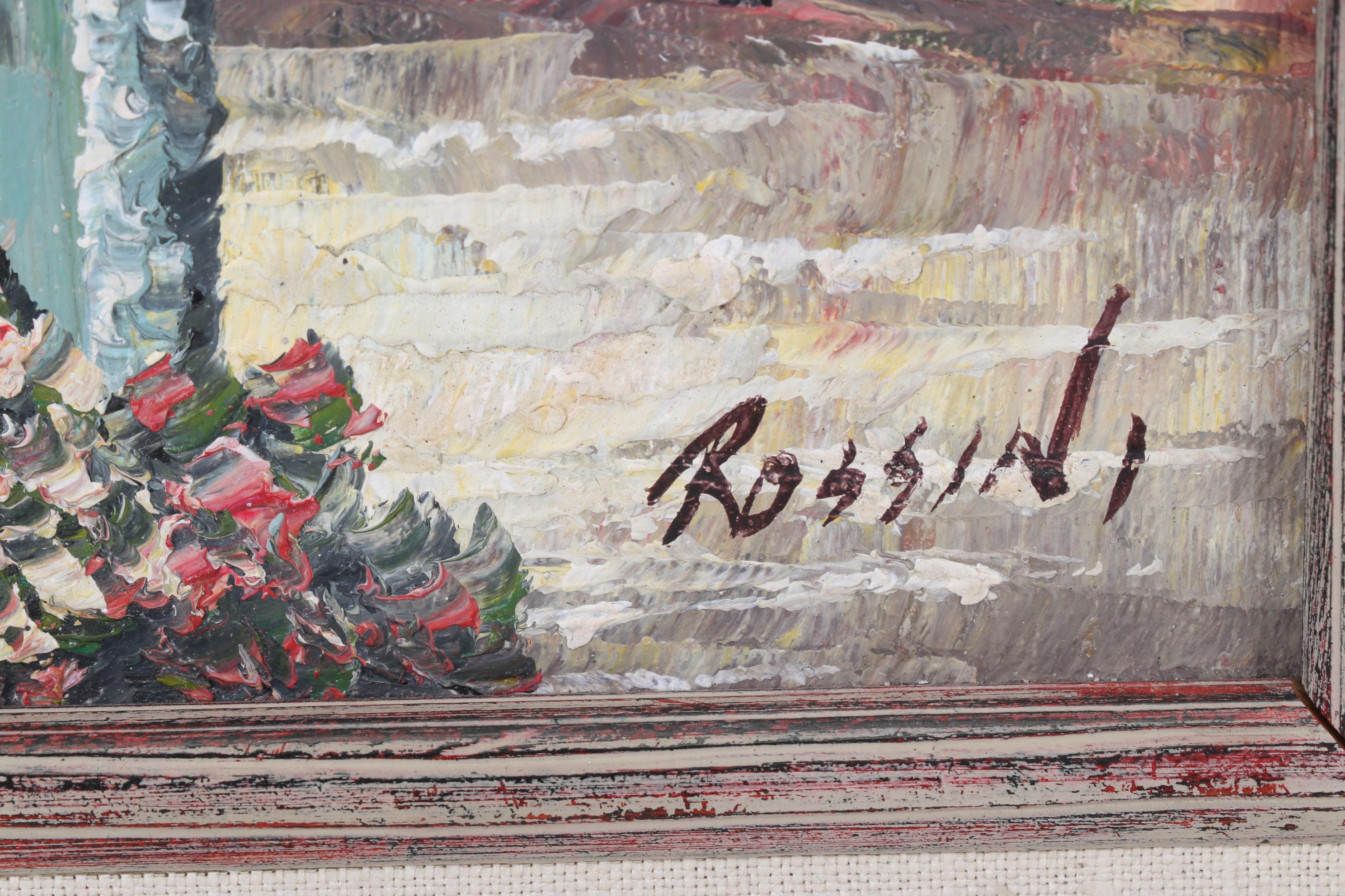 Rossini Landscape Oil Painting of Seaside Villa