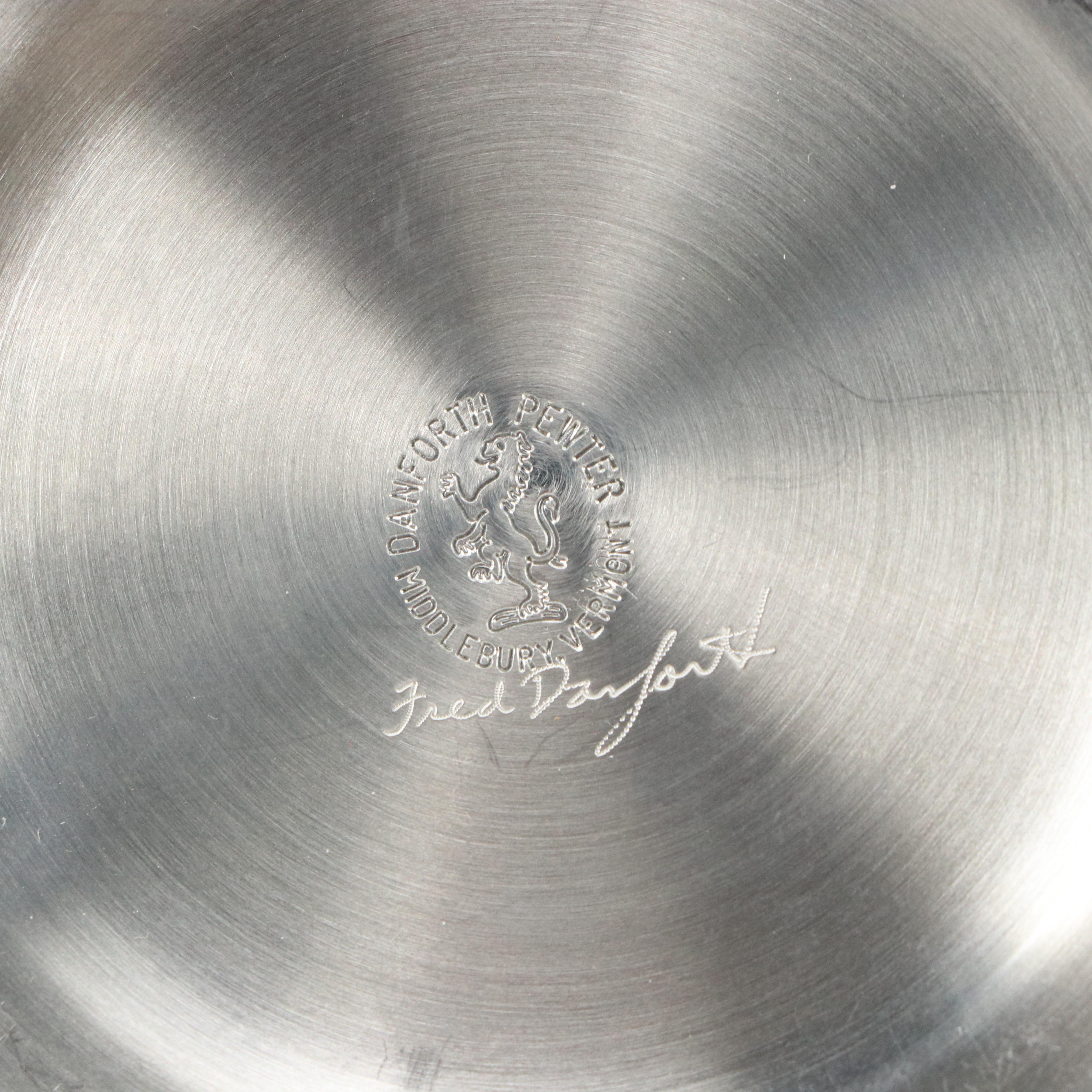 Danforth Pewter Oil Lamp with Other Pewterware and Seasonal Décor