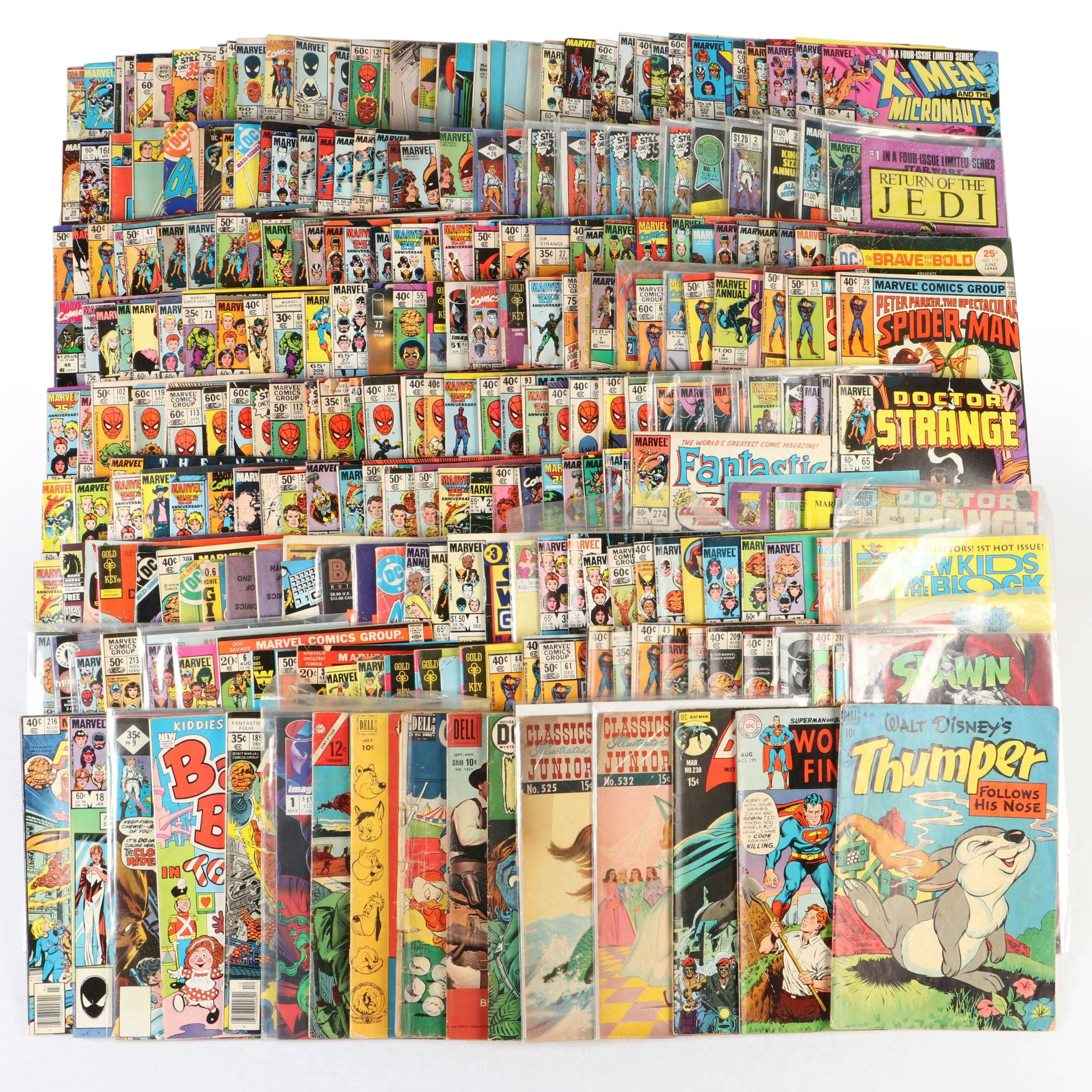 Silver to Modern Age Comic Books Featuring "Fantastic Four" and "Batman"