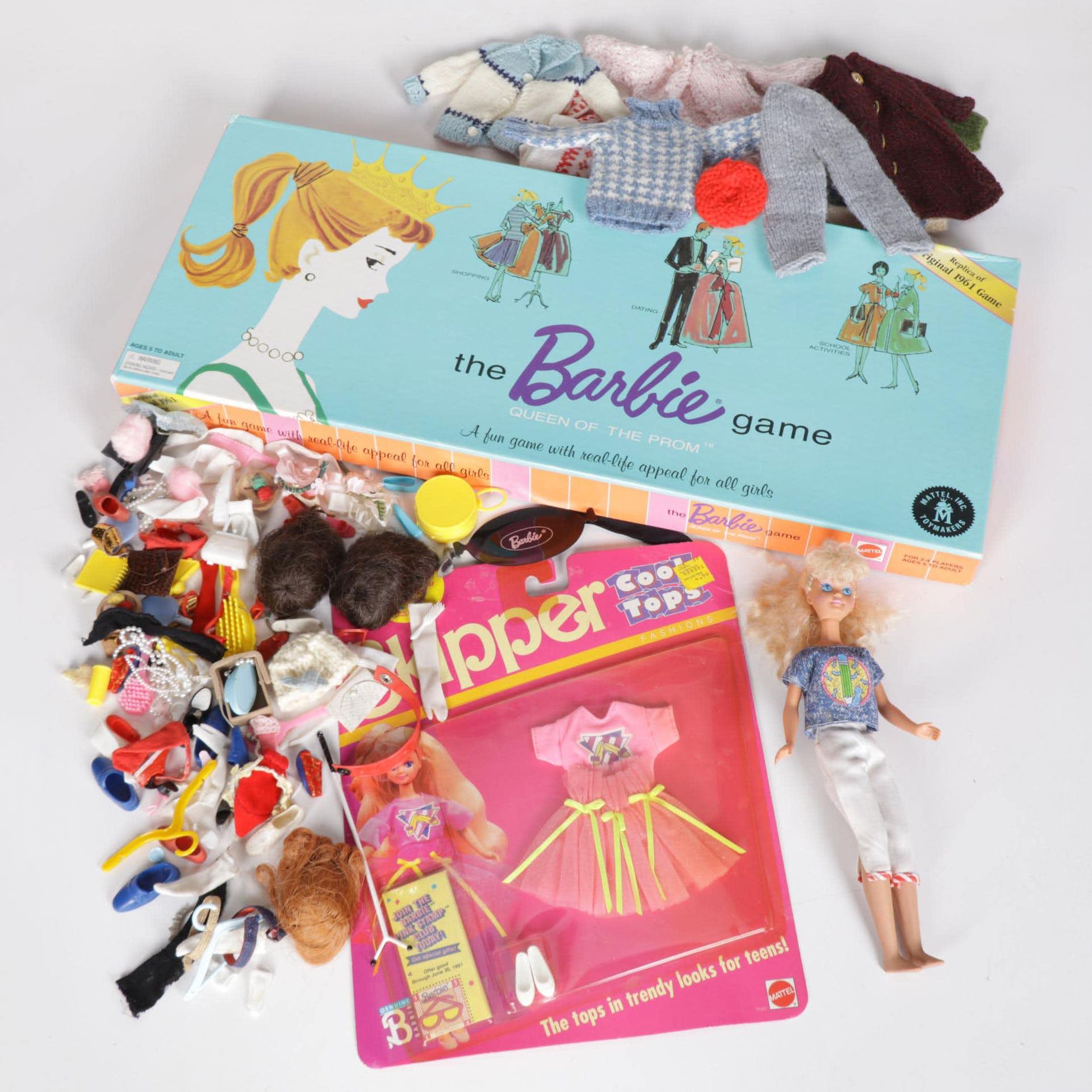 1987 Barbie with Accessories and Board Game, Late 20th Century