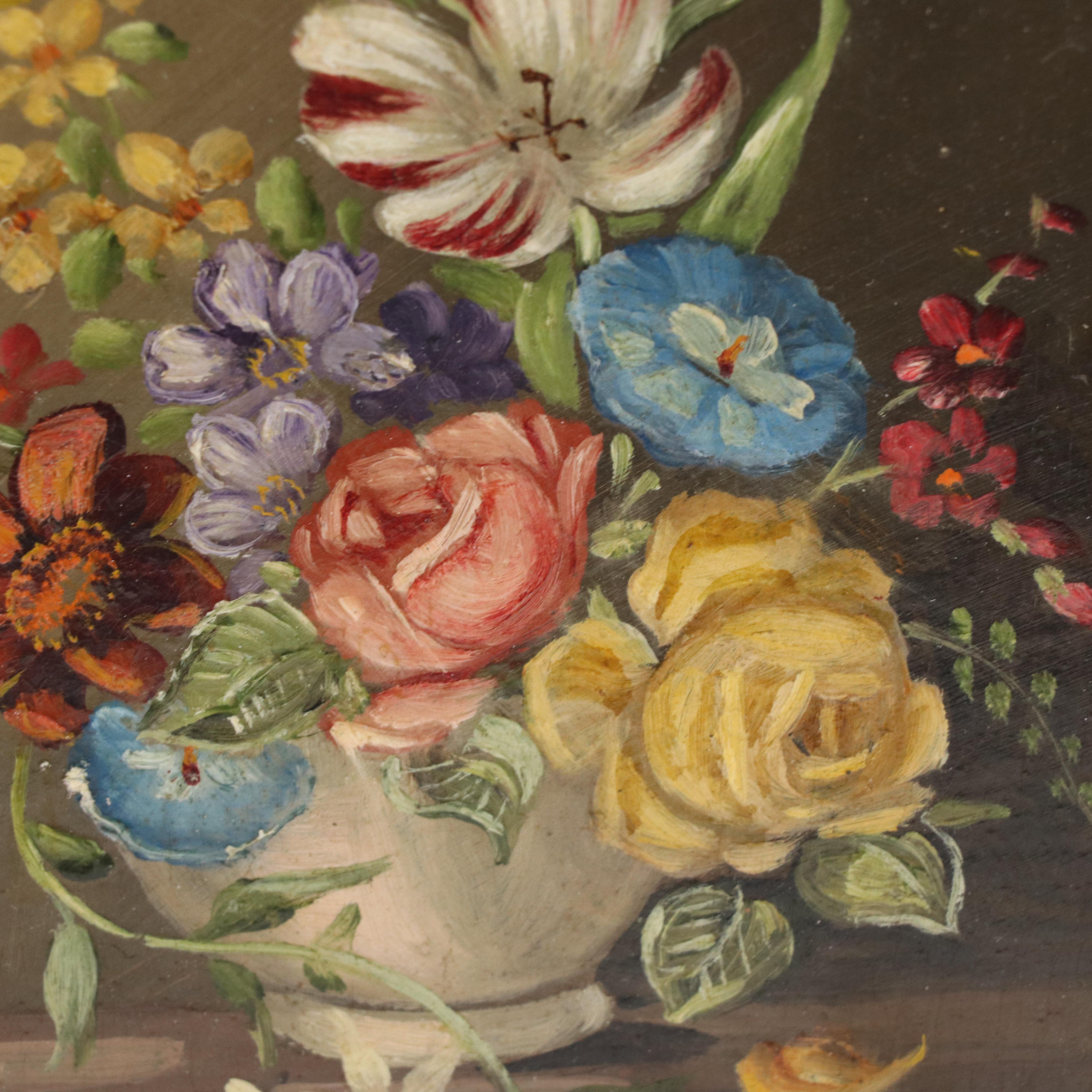 P. Wiseman Floral Still Life Oil Paintings