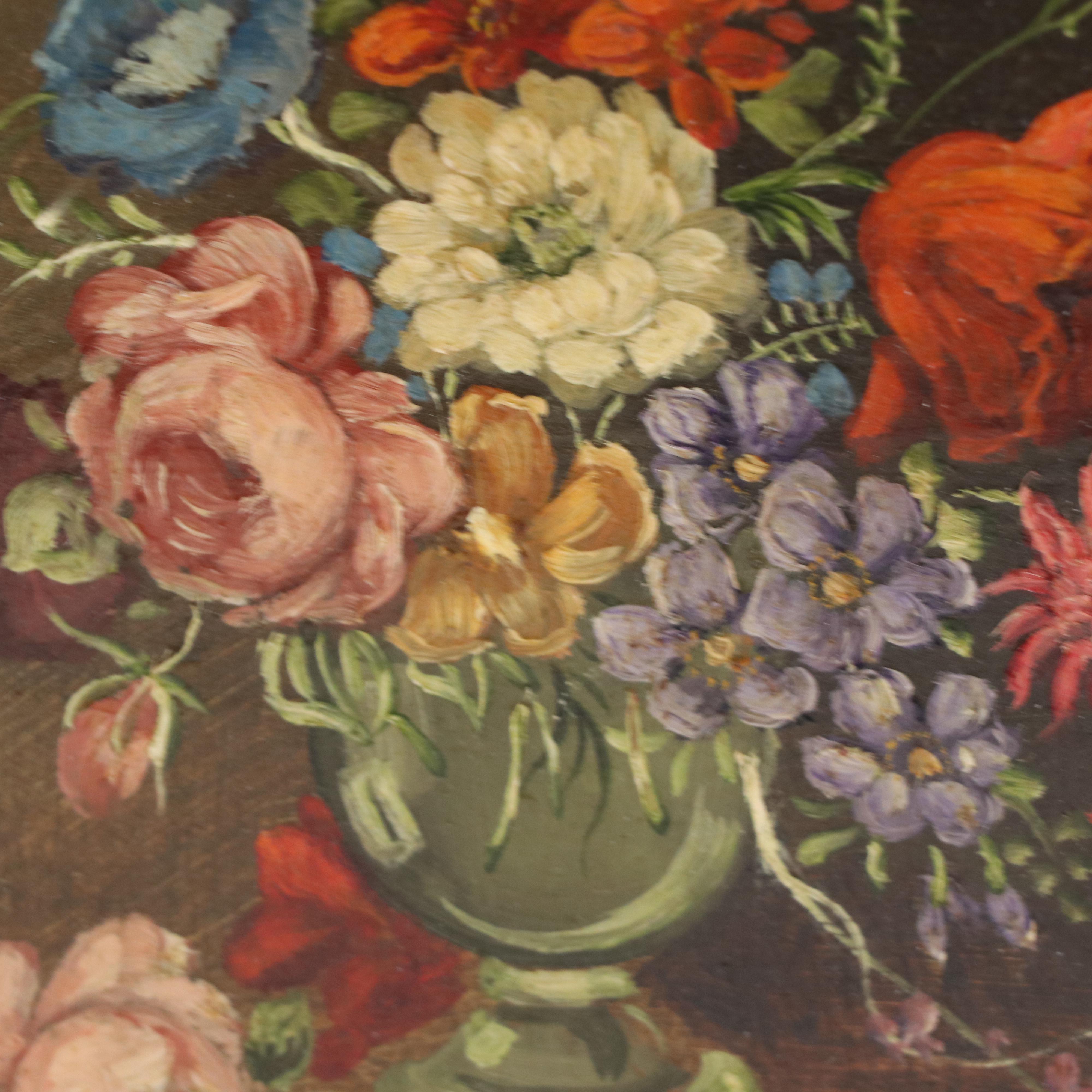 P. Wiseman Floral Still Life Oil Paintings