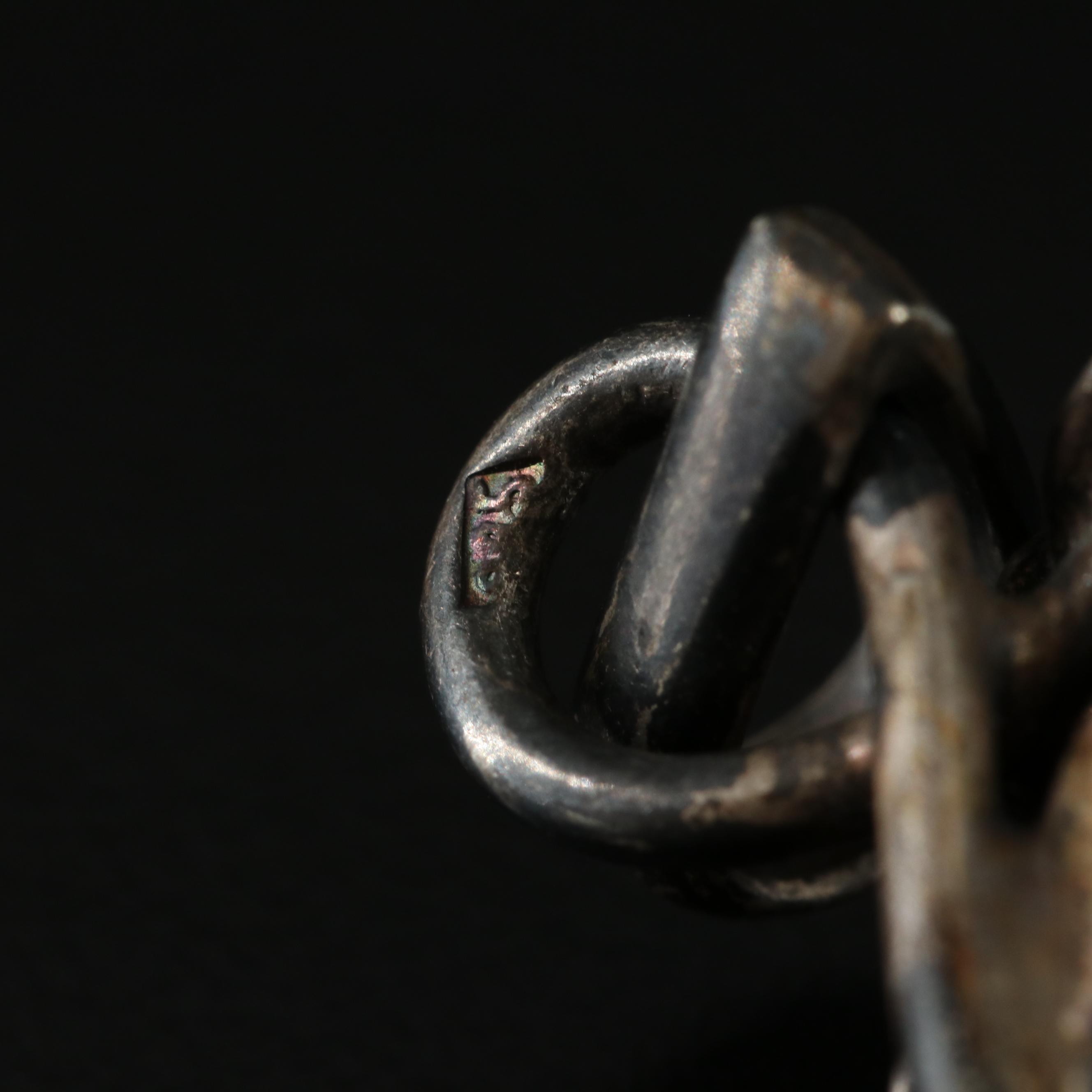 Vintage Sterling Amber Pendant