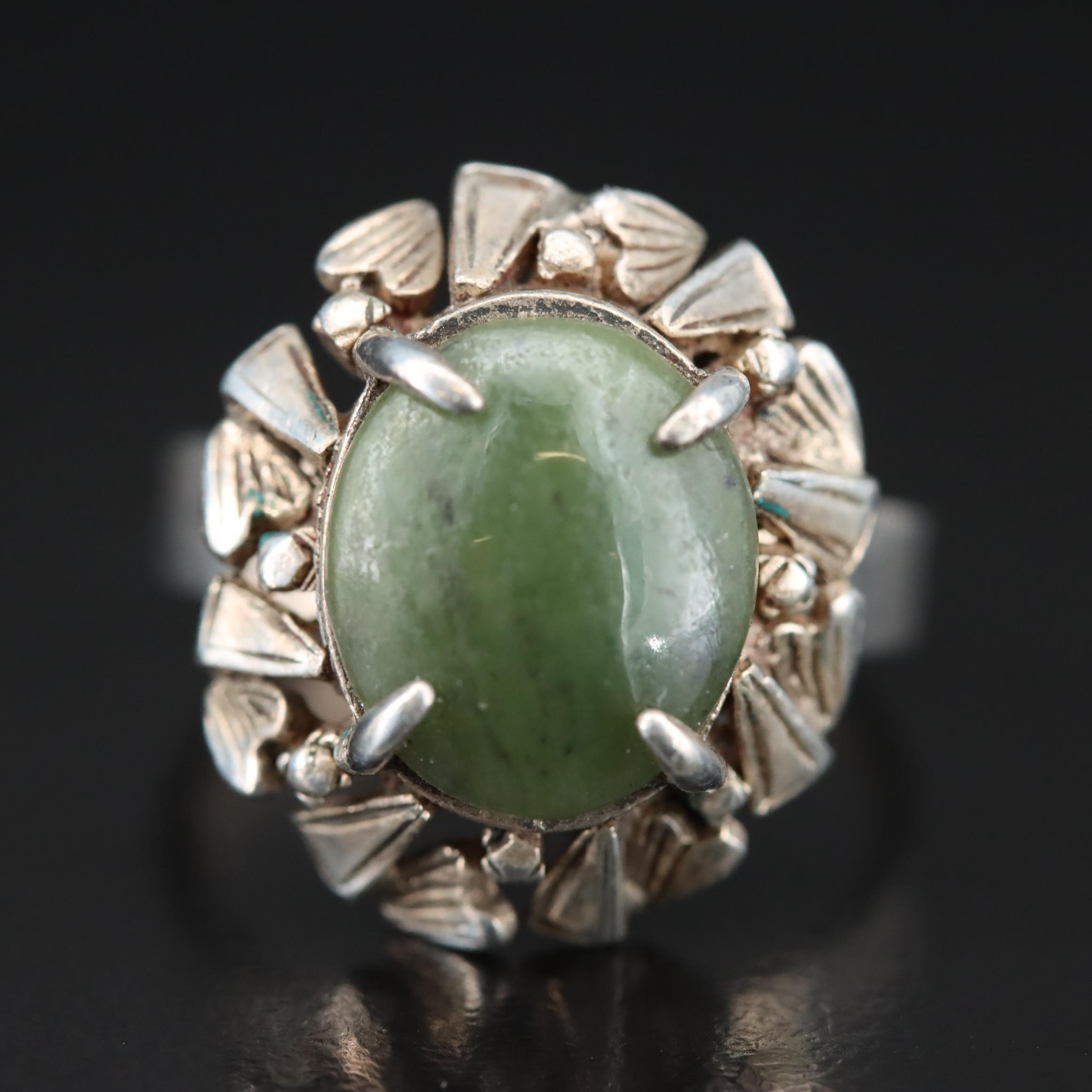 Sterling Nephrite Ring