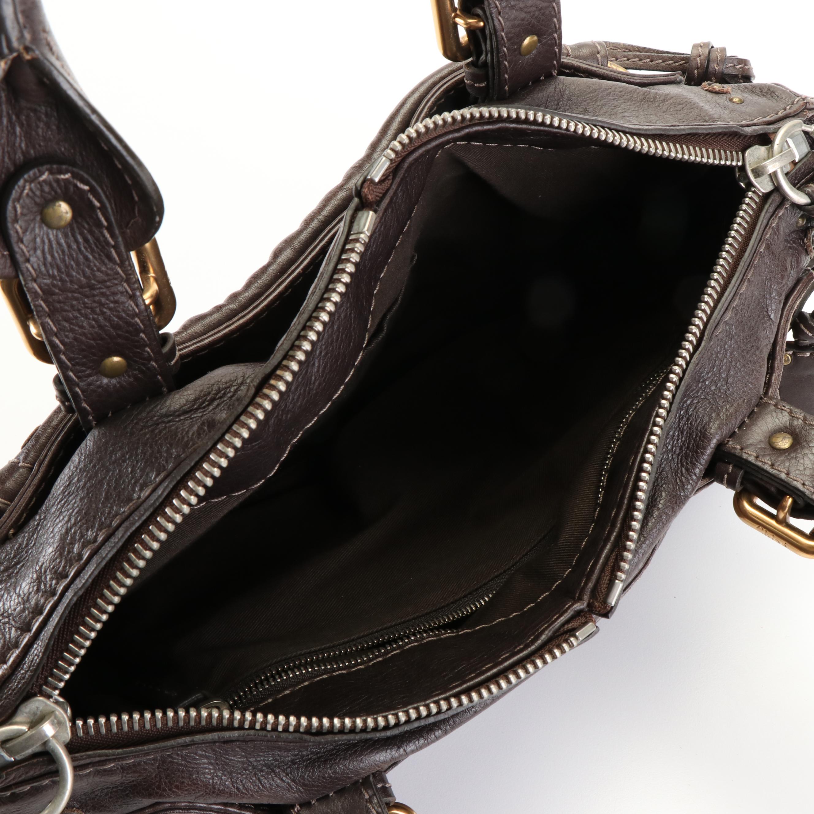 Chloé Paddington Chain Handbag  in Brown Leather