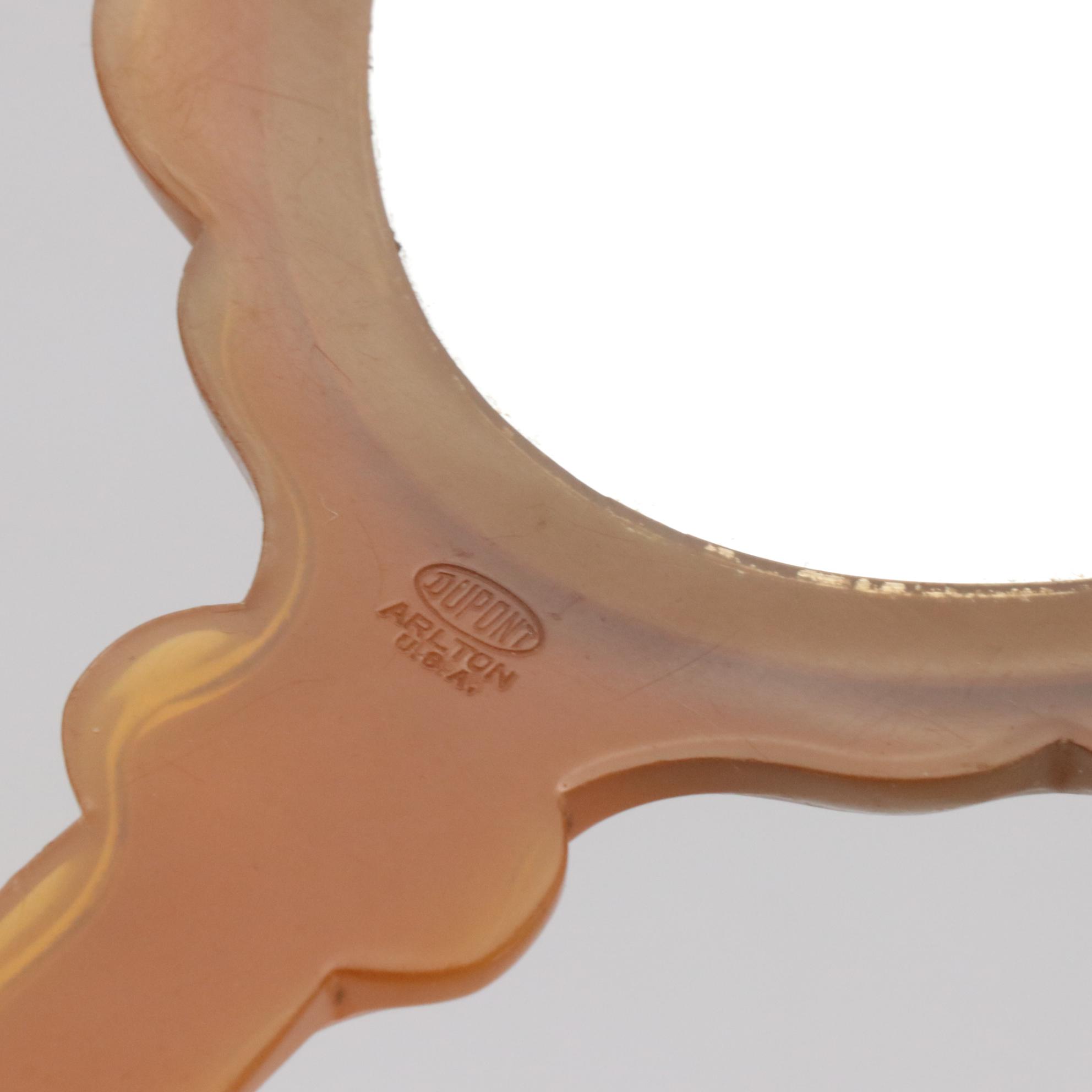 Art Deco Etched Mirror and Bakelite Vanity Tray with Celluloid Hand Mirrors