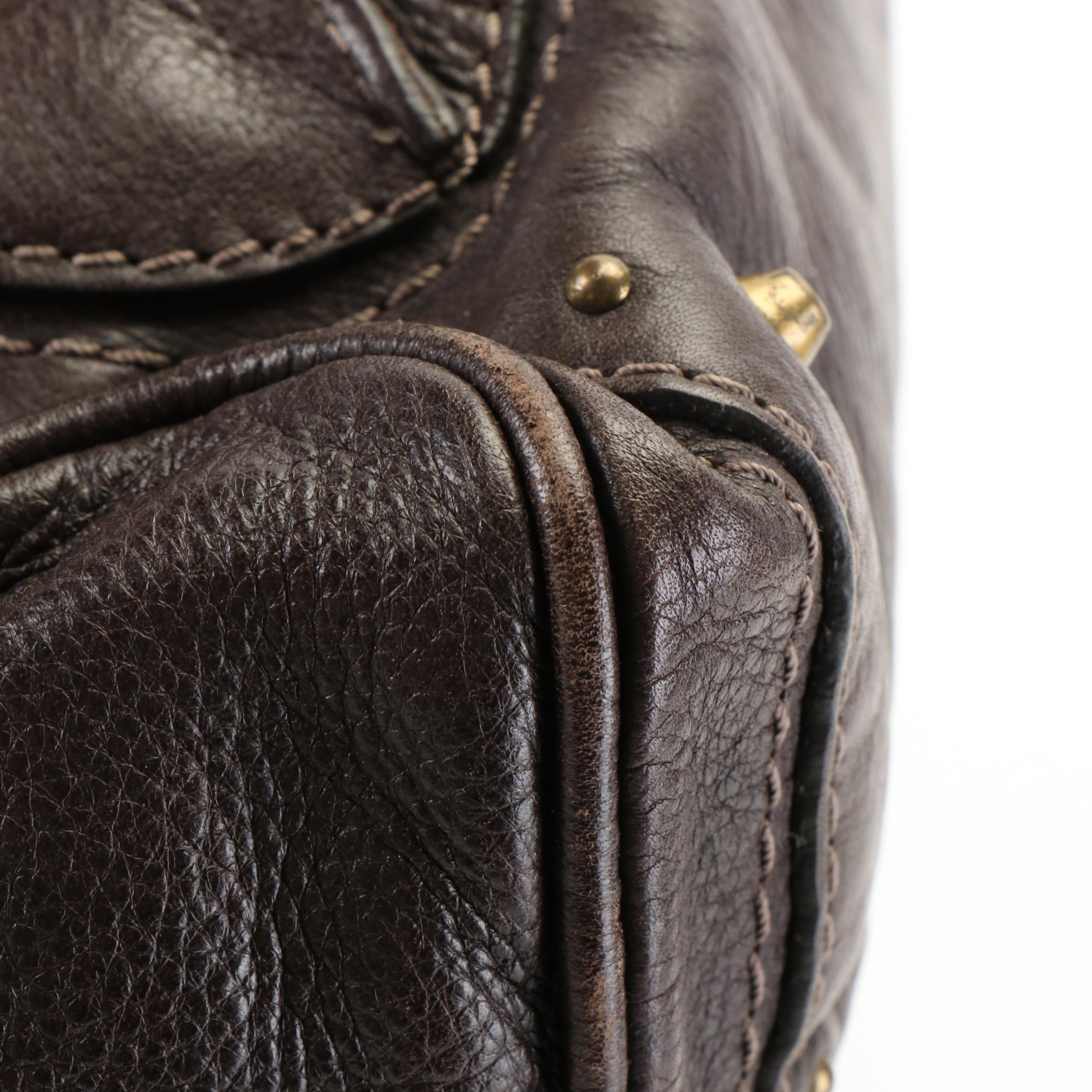 Chloé Paddington Chain Handbag  in Brown Leather