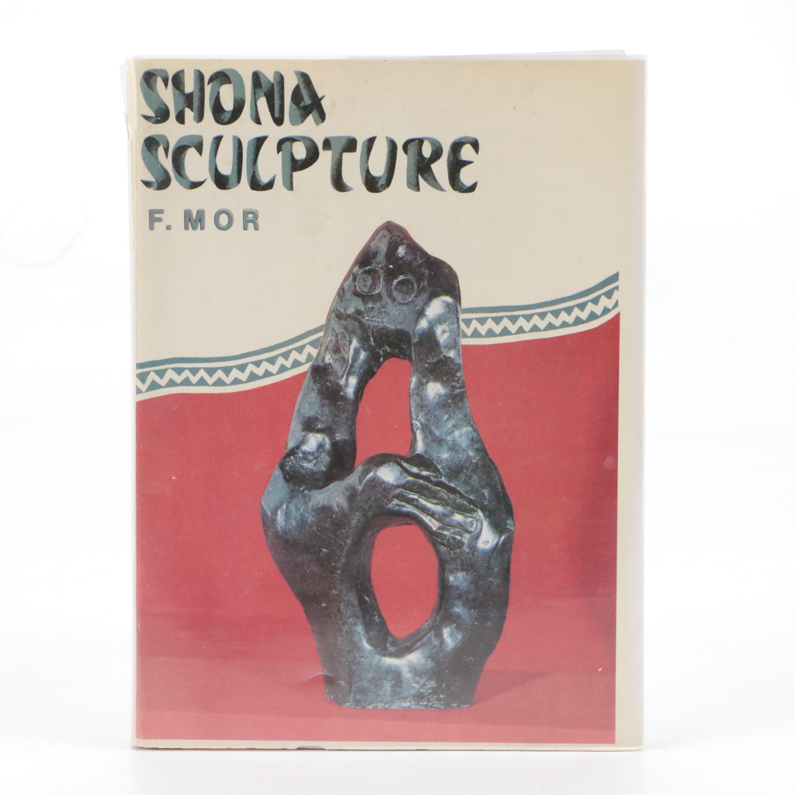 Henry Munyaradzi Soapstone "Bush Man" With Subject Book "Shona Sculpture", 1980s
