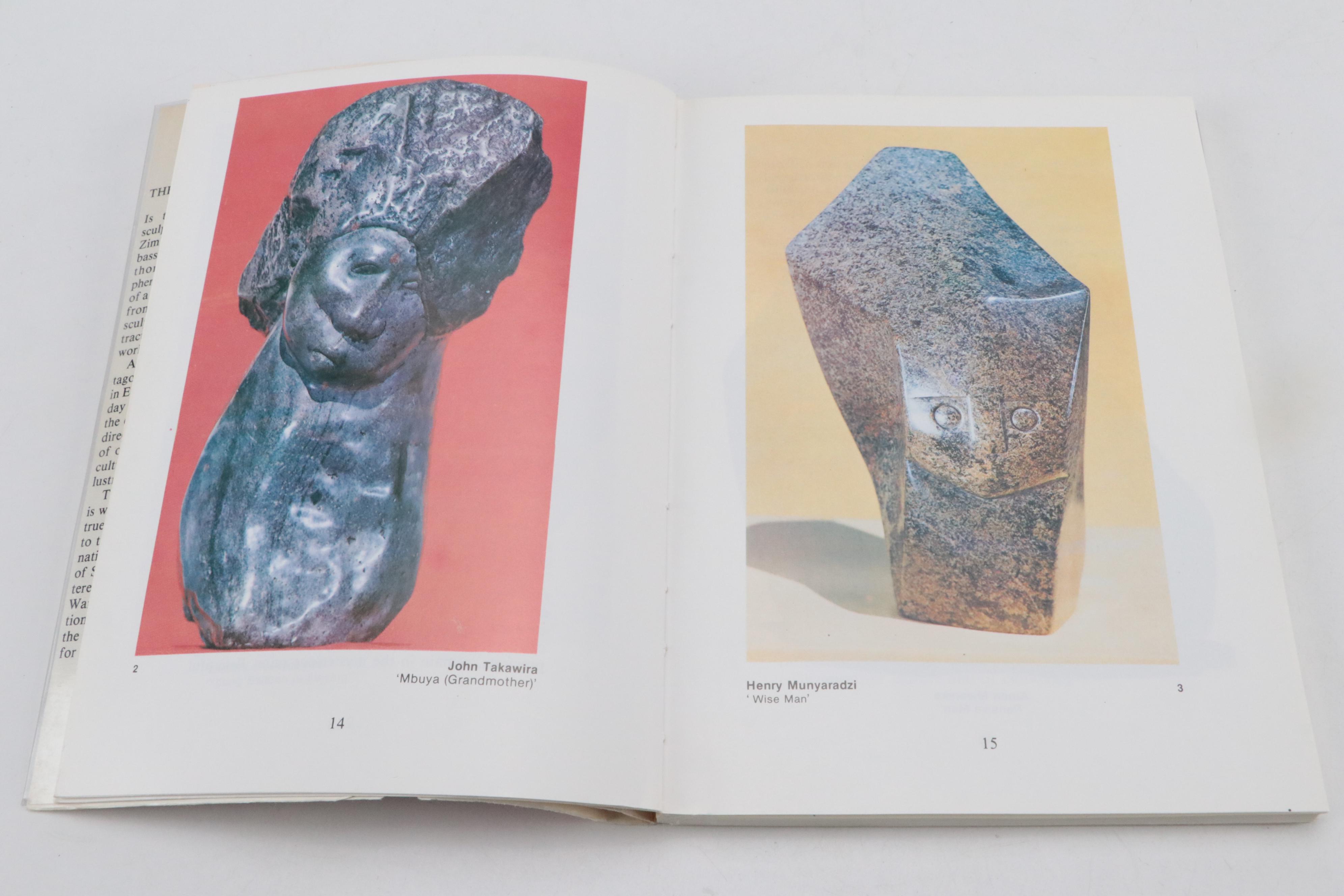 Henry Munyaradzi Soapstone "Bush Man" With Subject Book "Shona Sculpture", 1980s