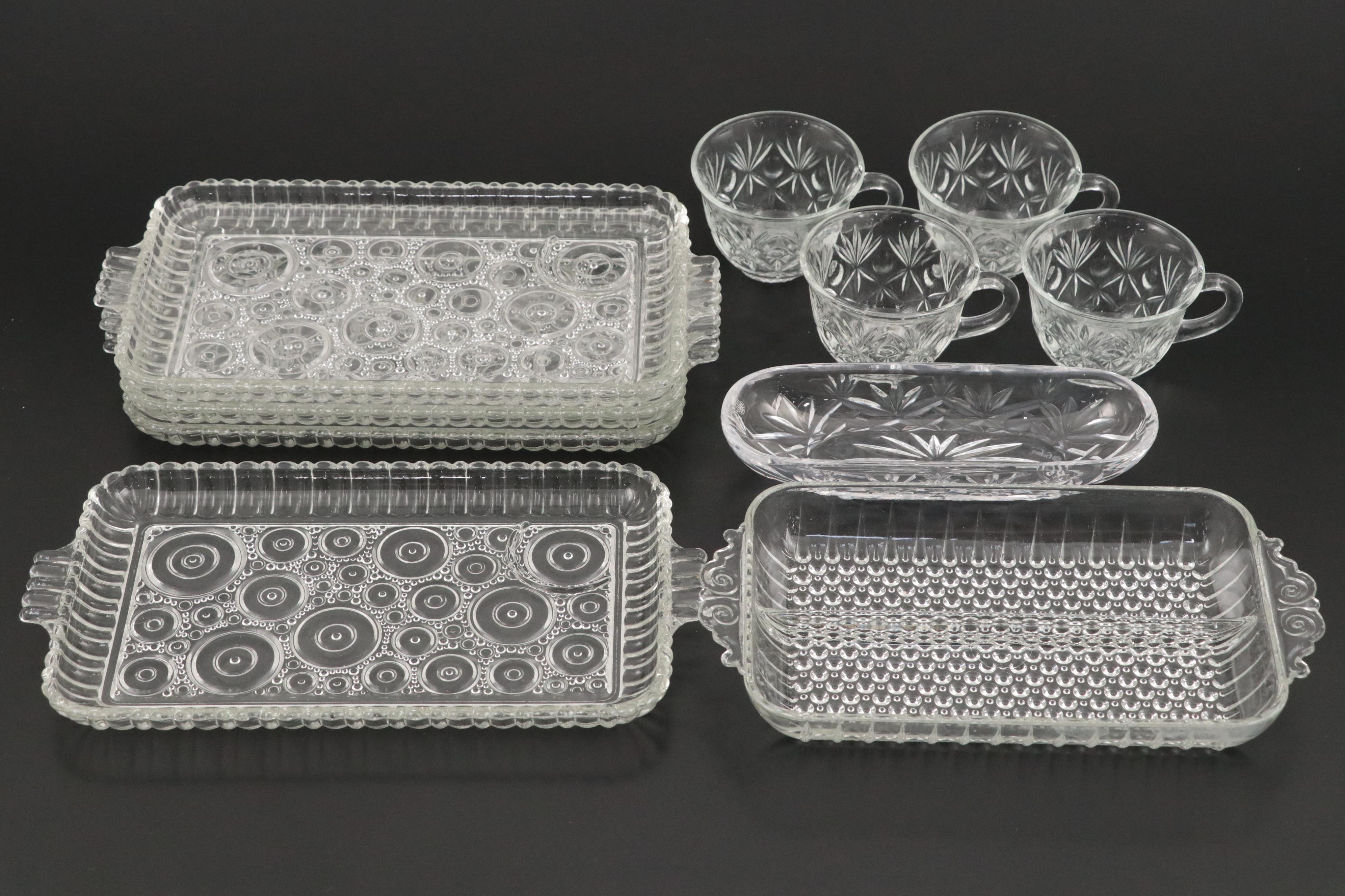 Bryce, Higbee & Co. EAPG "Anon" Compote with Other Glass and Crystal Tableware