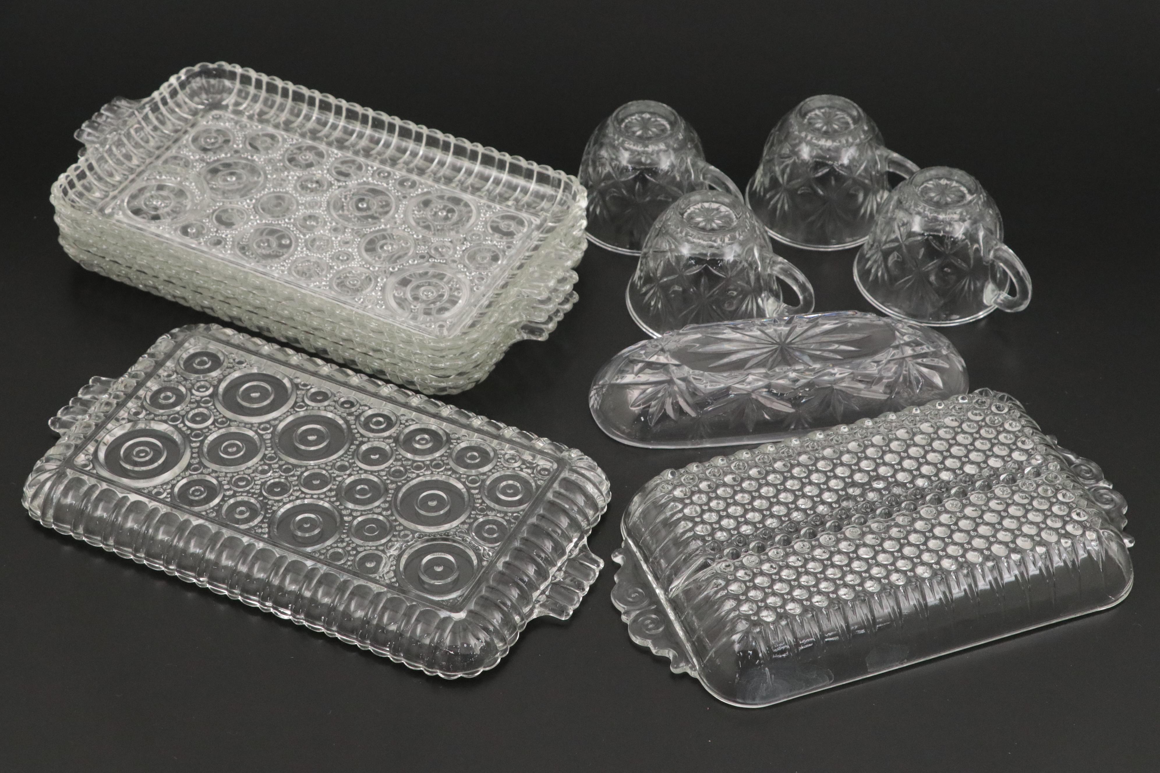 Bryce, Higbee & Co. EAPG "Anon" Compote with Other Glass and Crystal Tableware