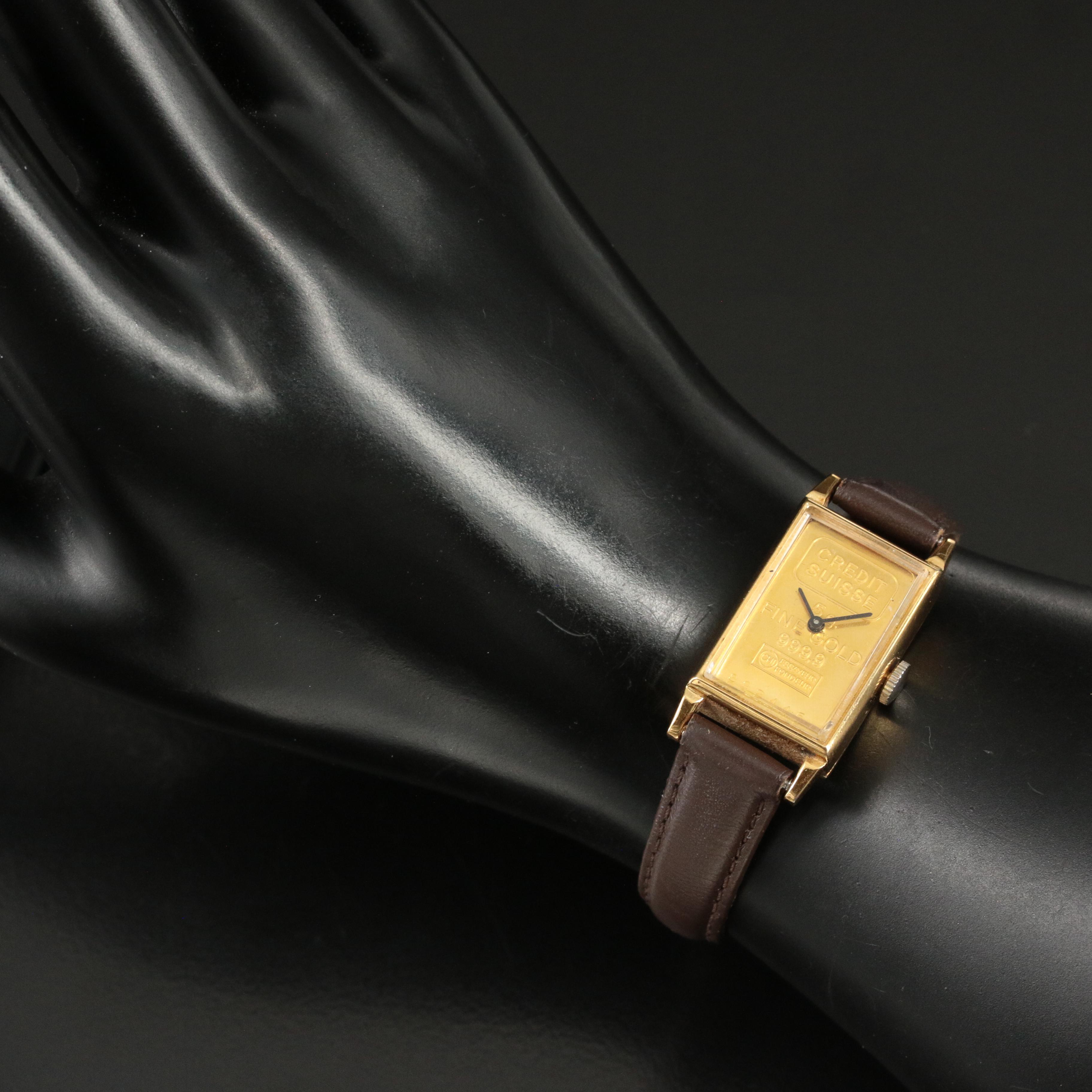 Credit Suisse Fine Gold Ingot Watch Dial Watch