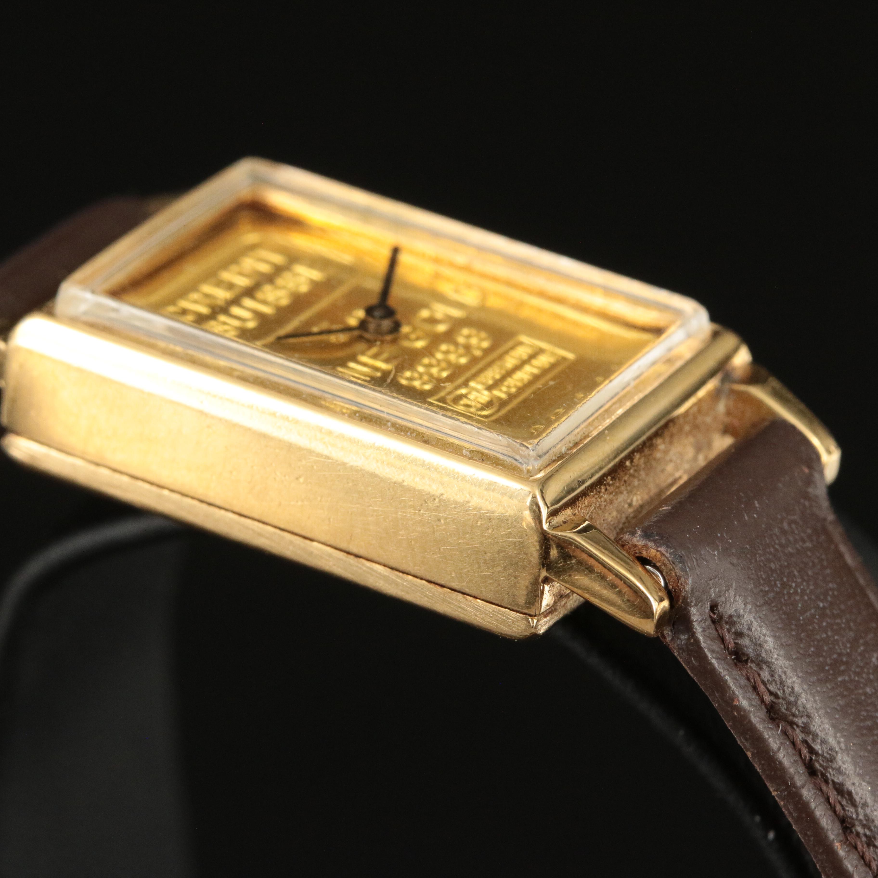 Credit Suisse Fine Gold Ingot Watch Dial Watch