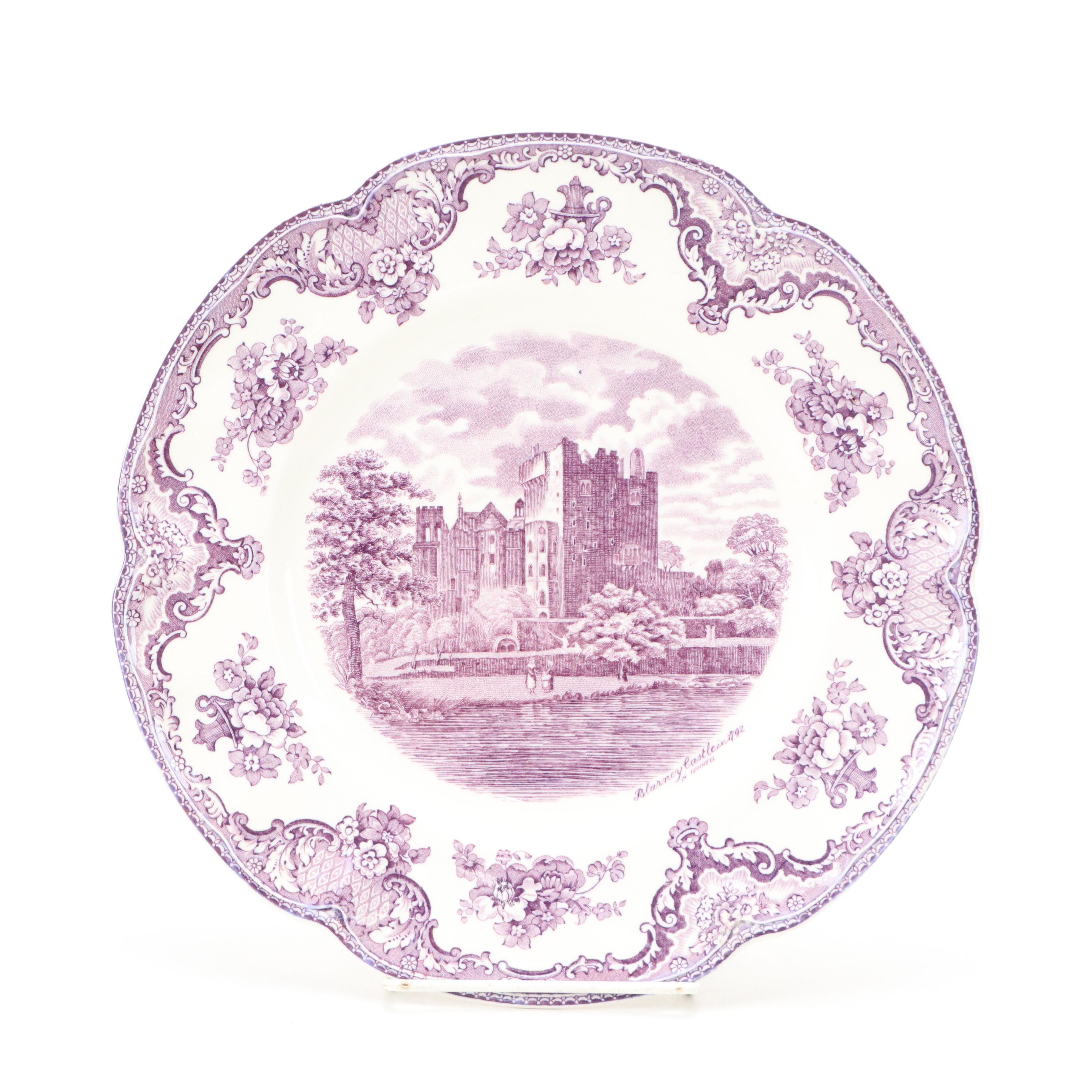 Royal Staffordshire "Tonquin Red Pink" Transferware Plate with More