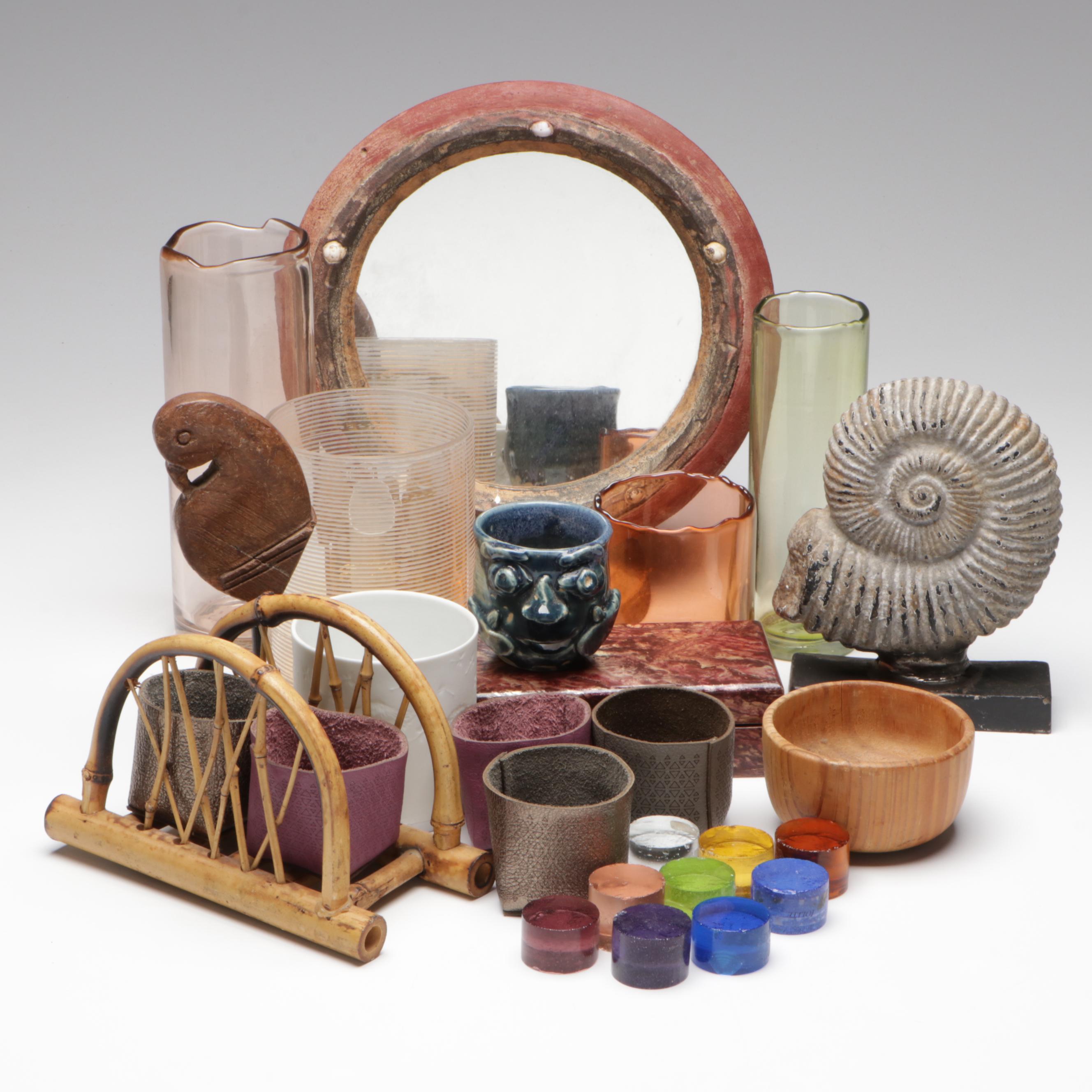 BIDK Home and DK Living Glass Candle Holders with More Table Accessories