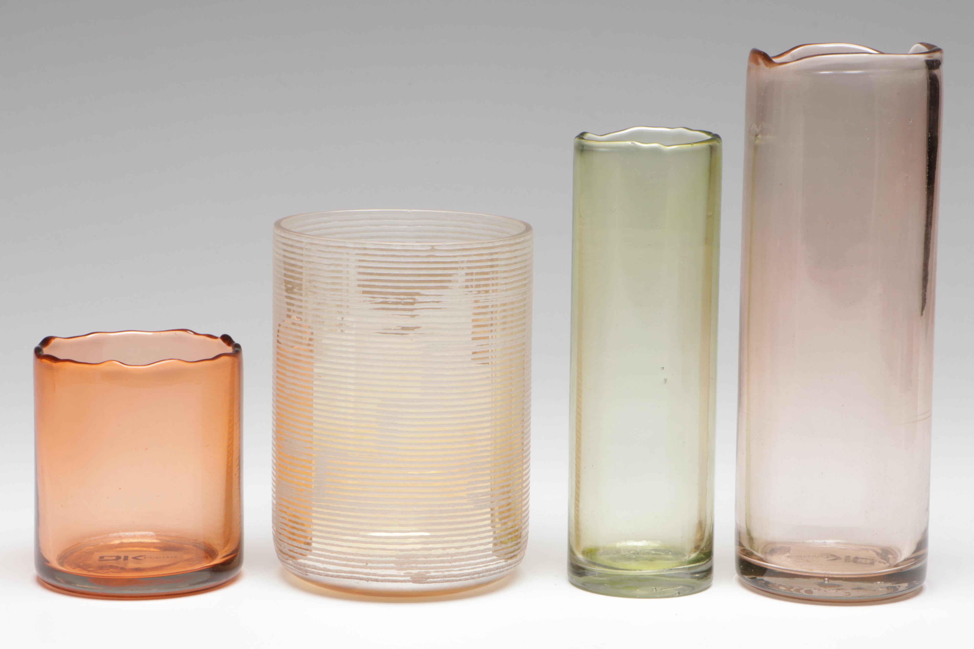 BIDK Home and DK Living Glass Candle Holders with More Table Accessories