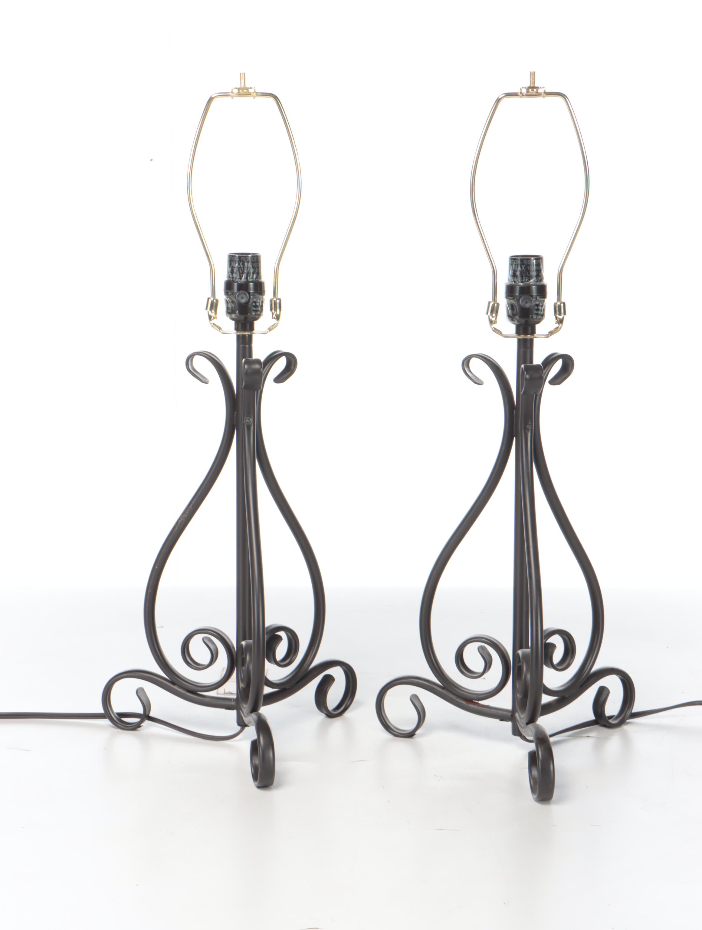 Black Wrought Iron Table Lamps