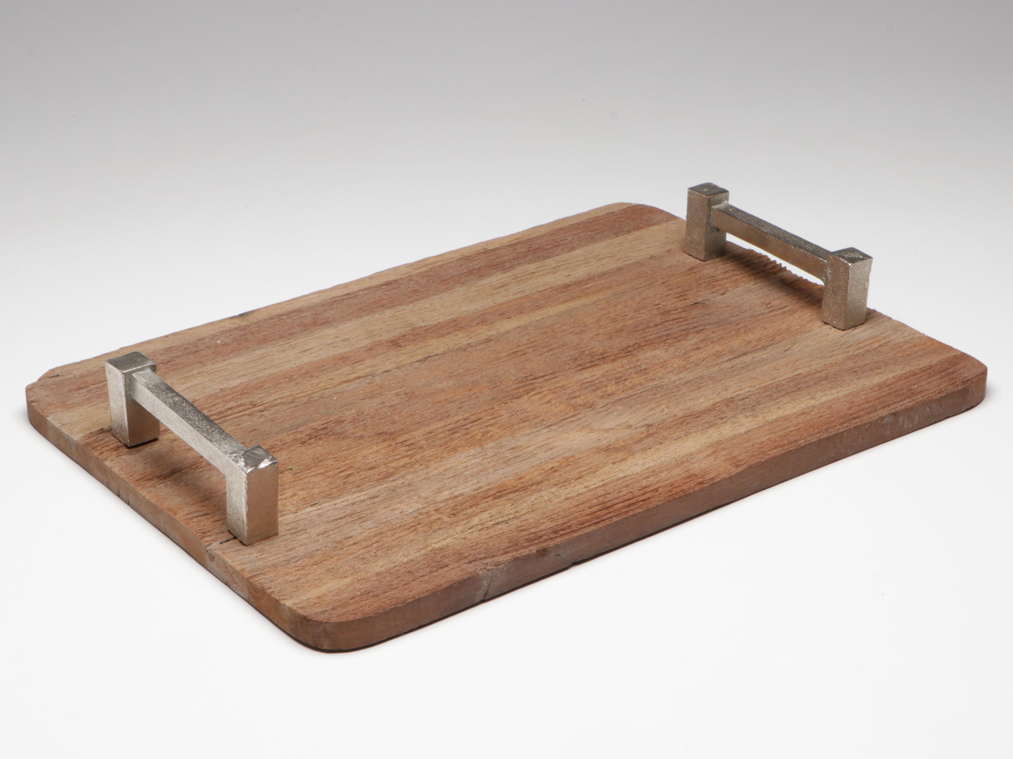 Zodak Wood Tray with Grape Motif Glass Hock Glasses and More