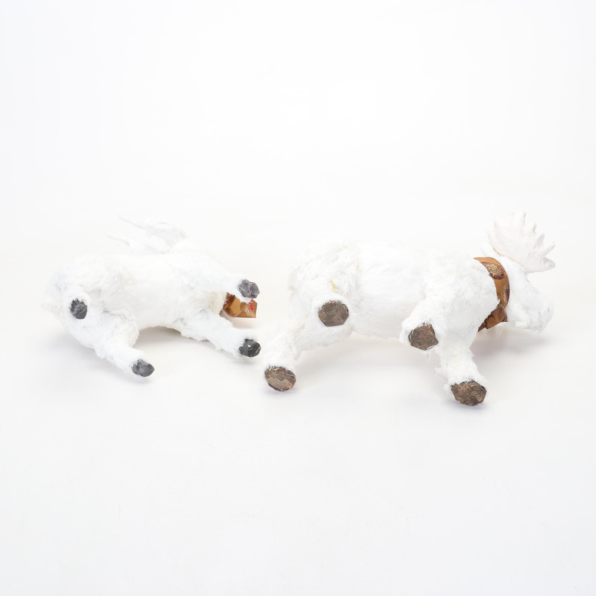 Seated Reindeer, Ceramic Nativity and Other Holiday Decor