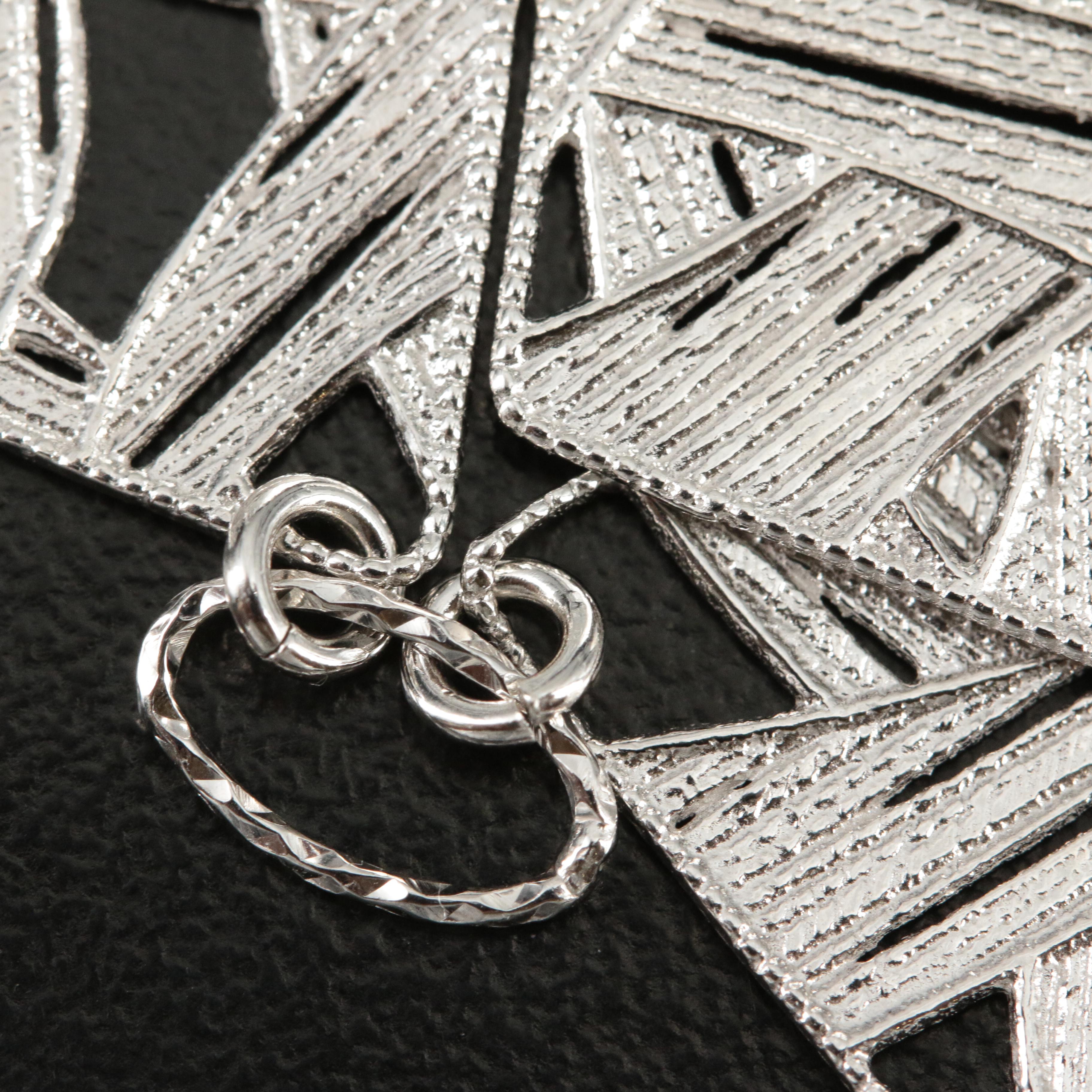 Sterling Rhombus Link Bracelet