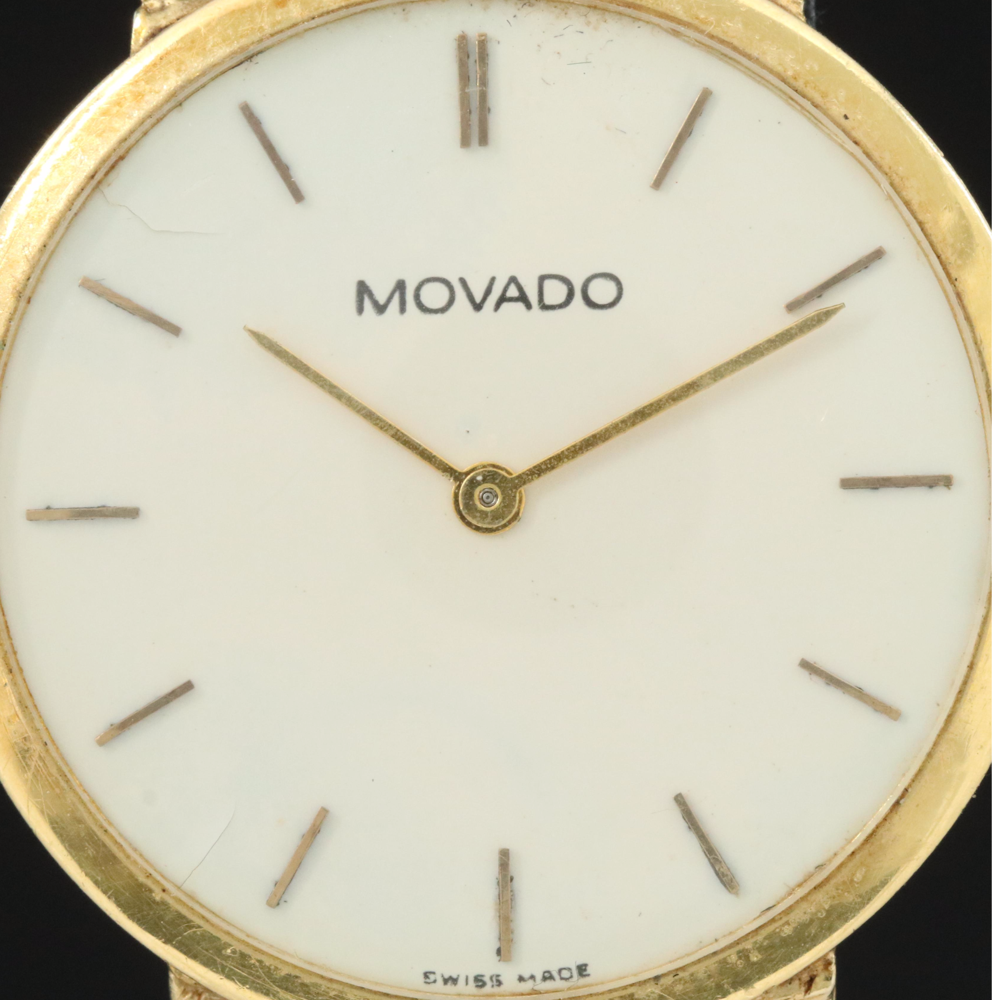 18K Movado Stem Wind Watch on Custom 14K Band