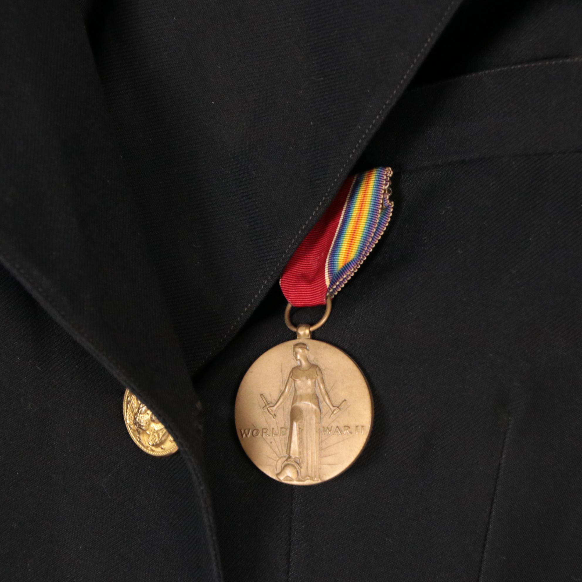 WWII Era USN WAVES Uniform Jacket and Nurse Cape with Men's Uniforms