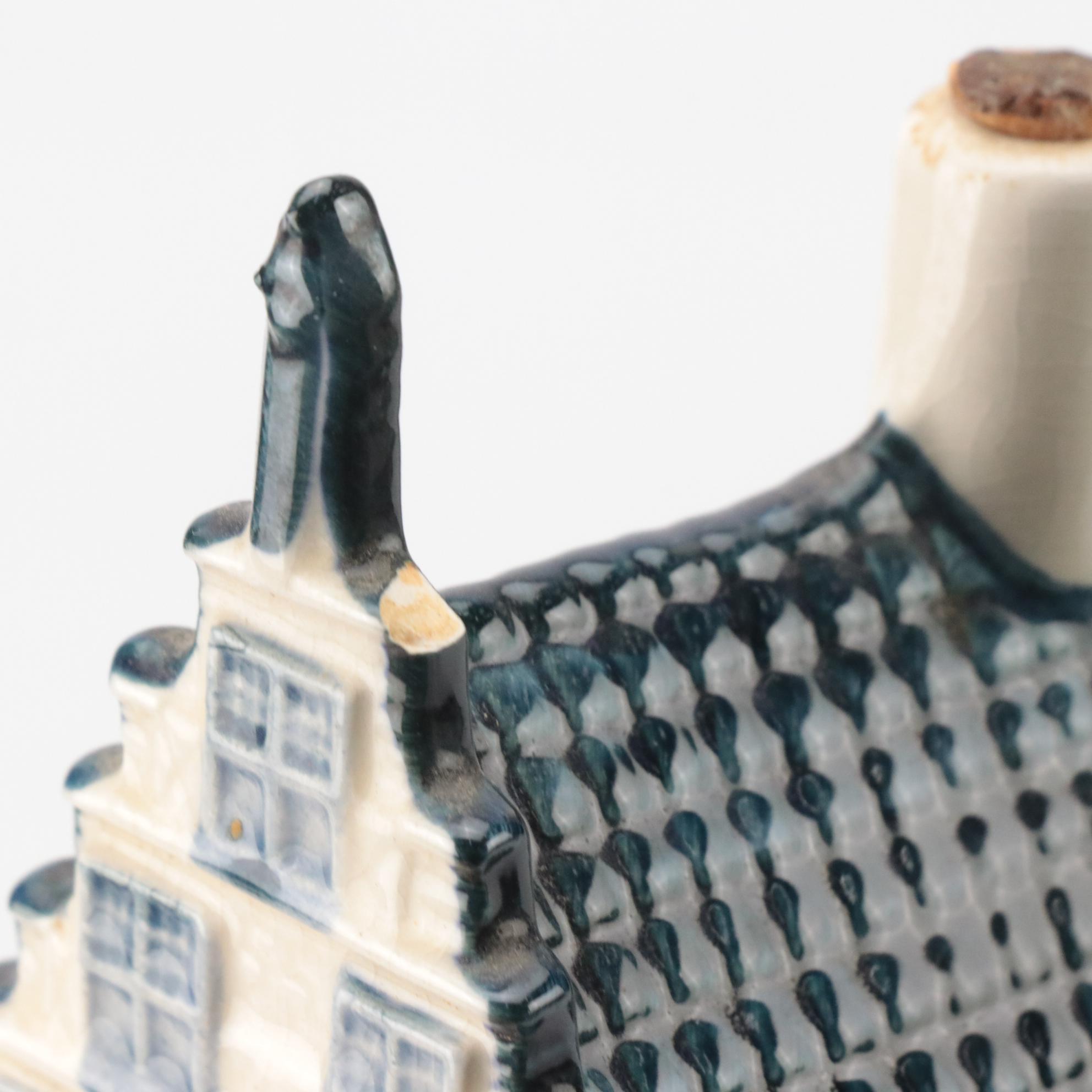 KLM Airlines Blue Delft's for Rynbende Porcelain House Decanters