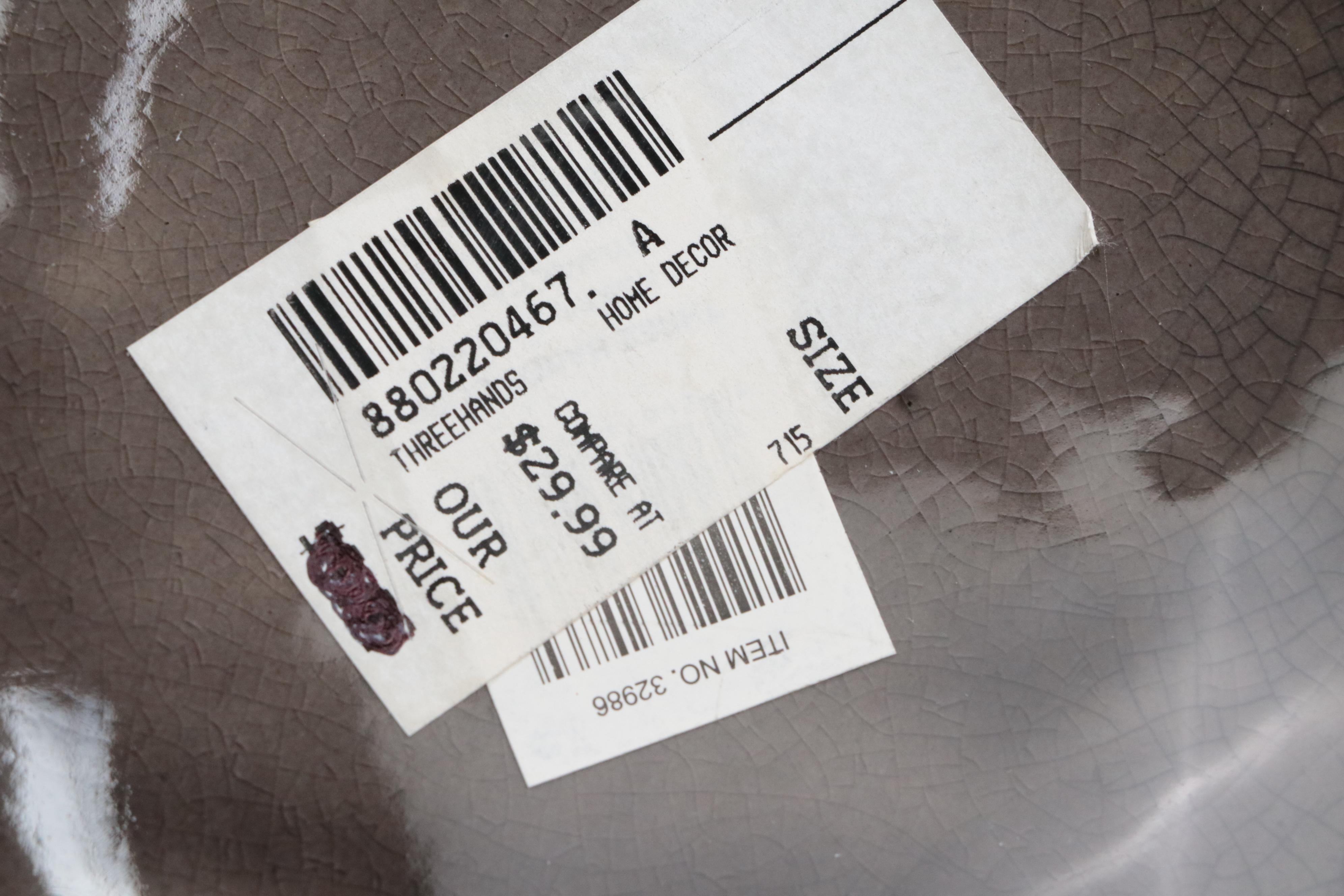 Three Hands Ceramic Pedestal Plant Stand with Buddha Statues and Wax Warmer